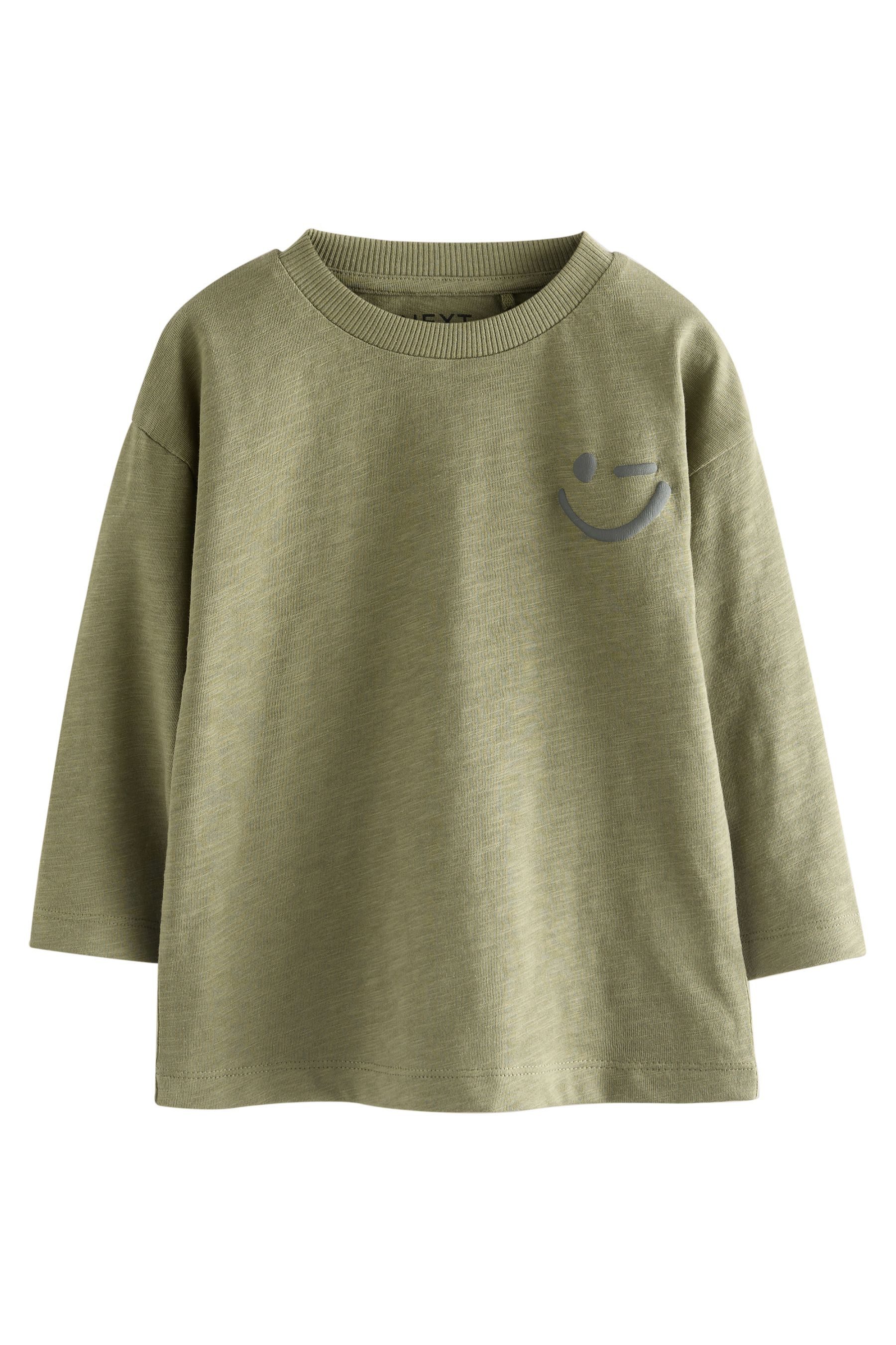 Next Langarmshirt Langarmshirt, Semi unifarben (1-tlg) günstig online kaufen