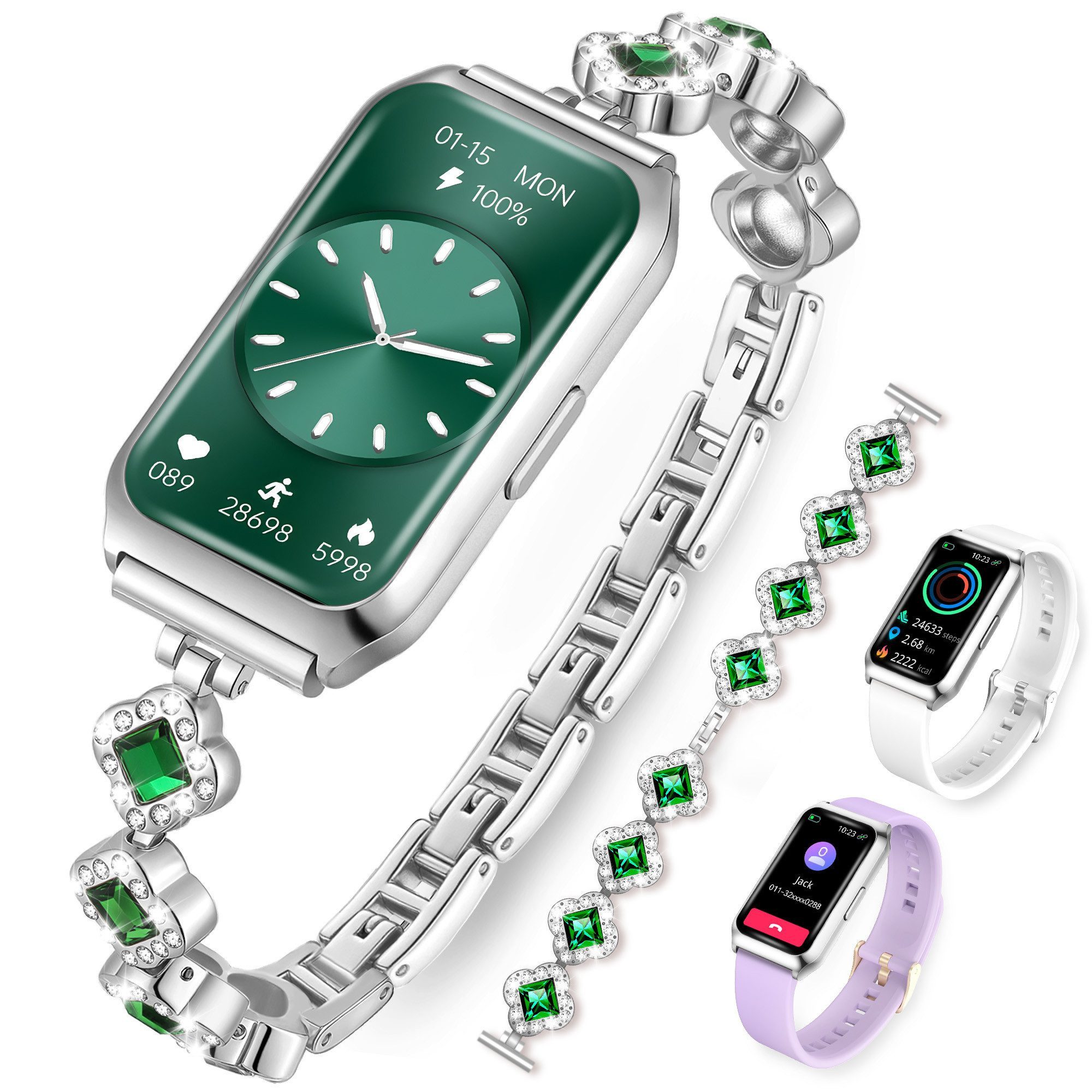Luckice Smartwatch Damen, Intelligente Multifunktions-Sportuhr,Tracker Uhr Smartwatch (Smartwatch Fitness Tracker Uhr IP68 Wasserdicht,1.7" HD Voll Touchscreen Fitnessuhr Tracker mit Blutsauerstoff/Pulsmesser/Sportuhr/Schrittzähler/Schlafmonitor Aktivität