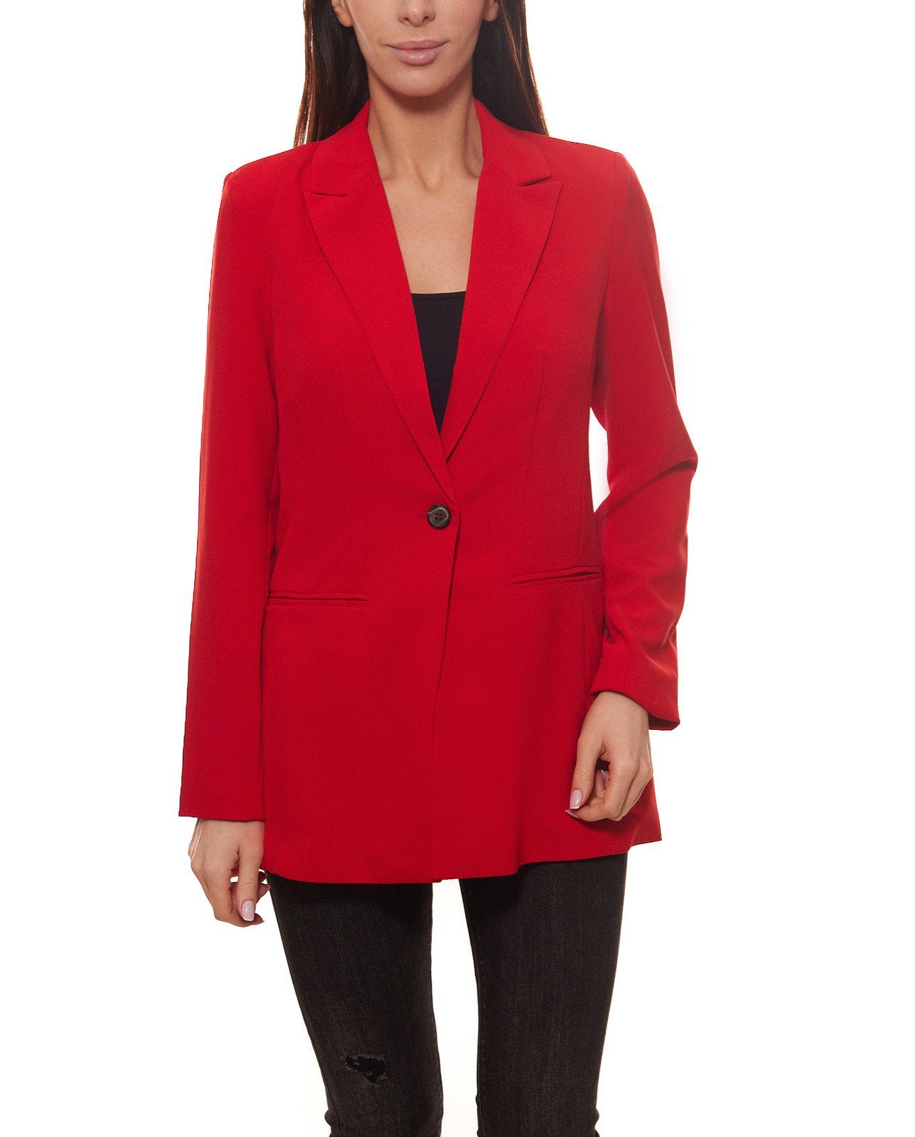 Only Cardigan »ONLY Minna Long-Blazer schöne Damen Freizeit-Jacke  Sommer-Jacke mit Reverskragen Rot« online kaufen | OTTO