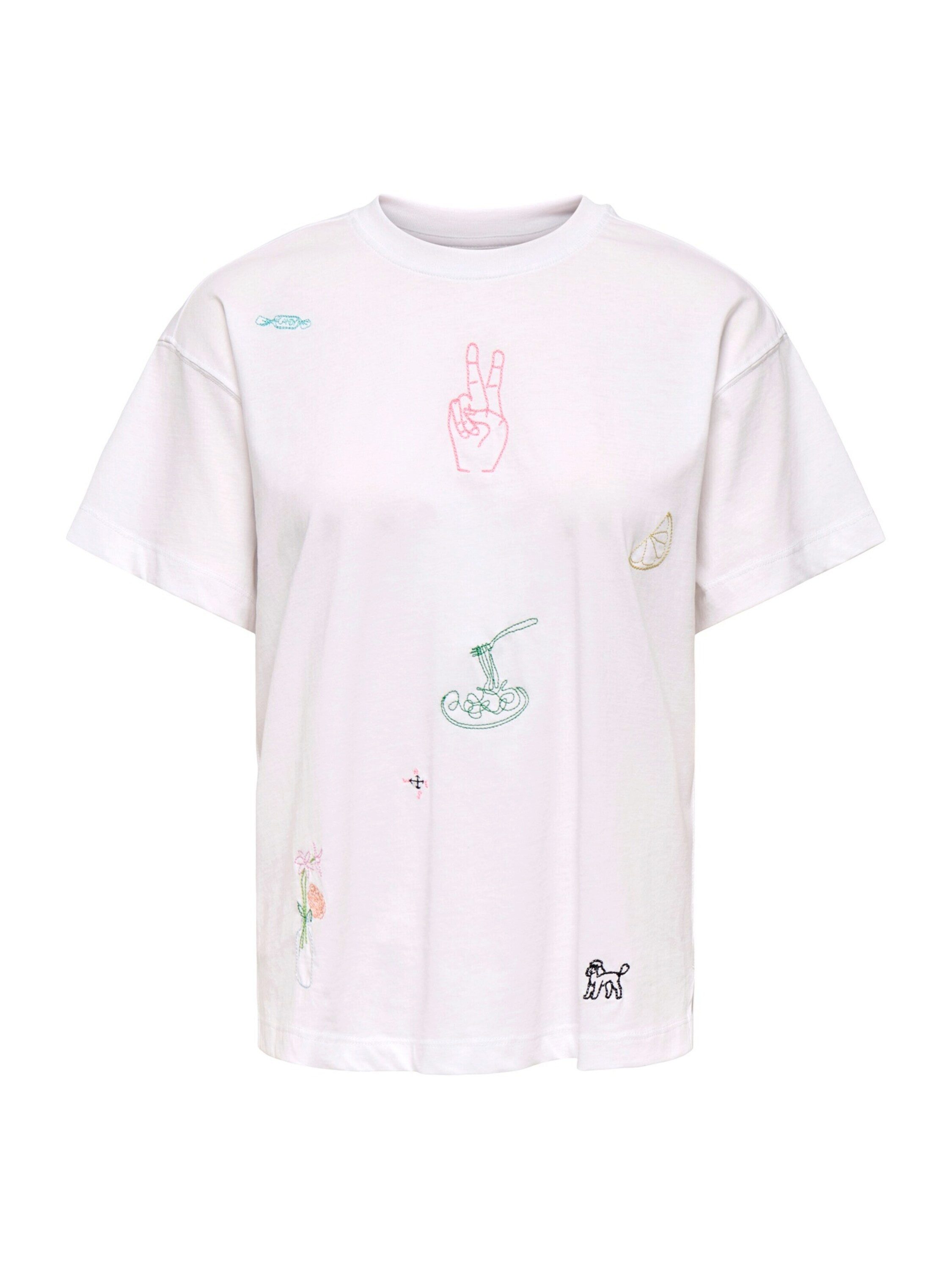 ONLY T-Shirt ONLEMMINA (1-tlg) Stickerei – Bild 5 von 5