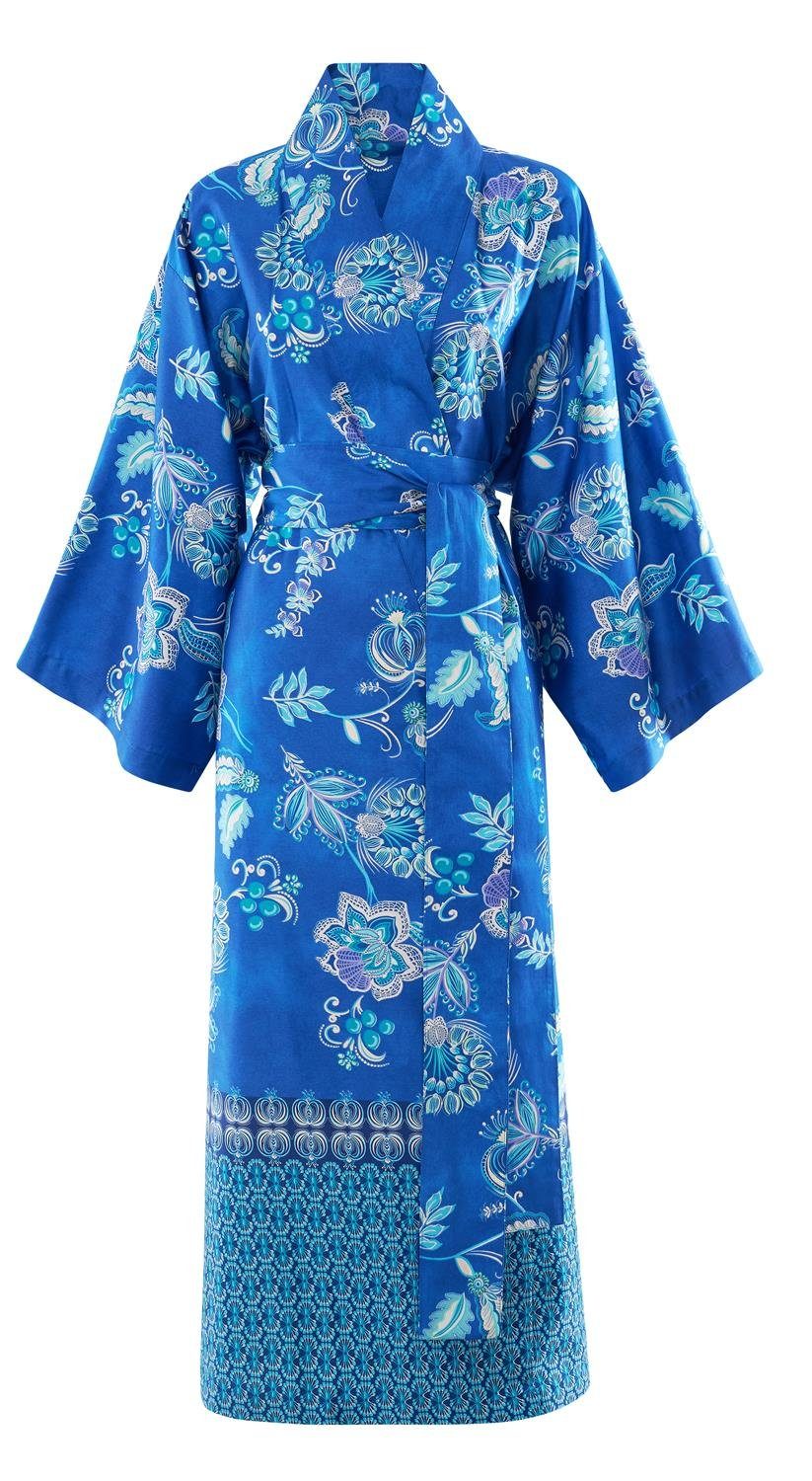Bassetti Kimono bassetti Kimono Damen Chiaia Kollektion 2024, Gürtel, Kimono Style, leichte Baumwolle, langanhaltenden Farbbrillanz