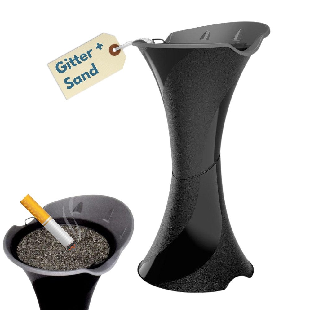 GarPet Aschenbecher Standaschenbecher für Draußen Aschenbecher Outdoor Wetterfest Stehend