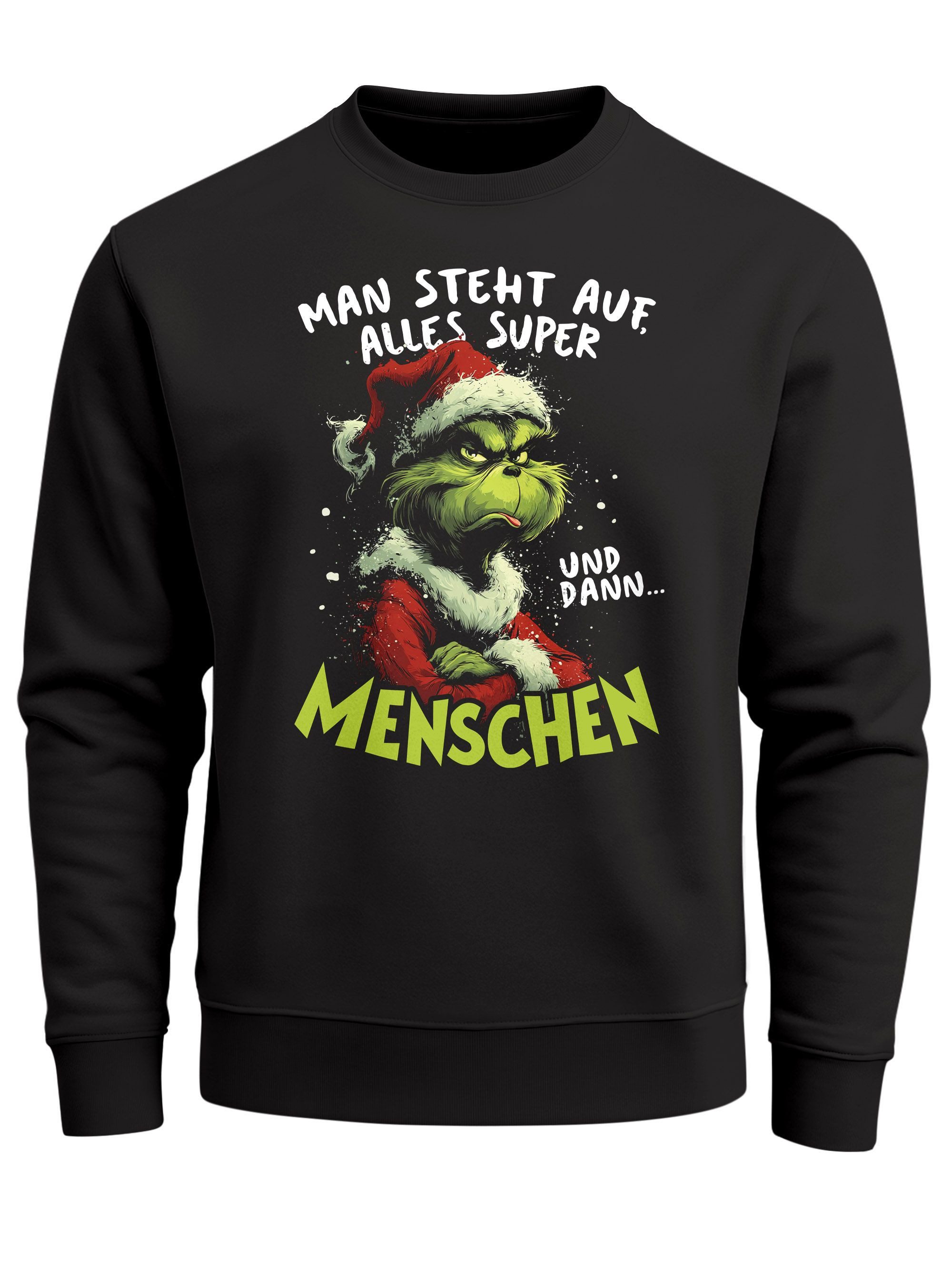Sweatshirt Sweatshirt Herren Weihnachtspullover Spruch Weihnachtsmuffel Aufdruck