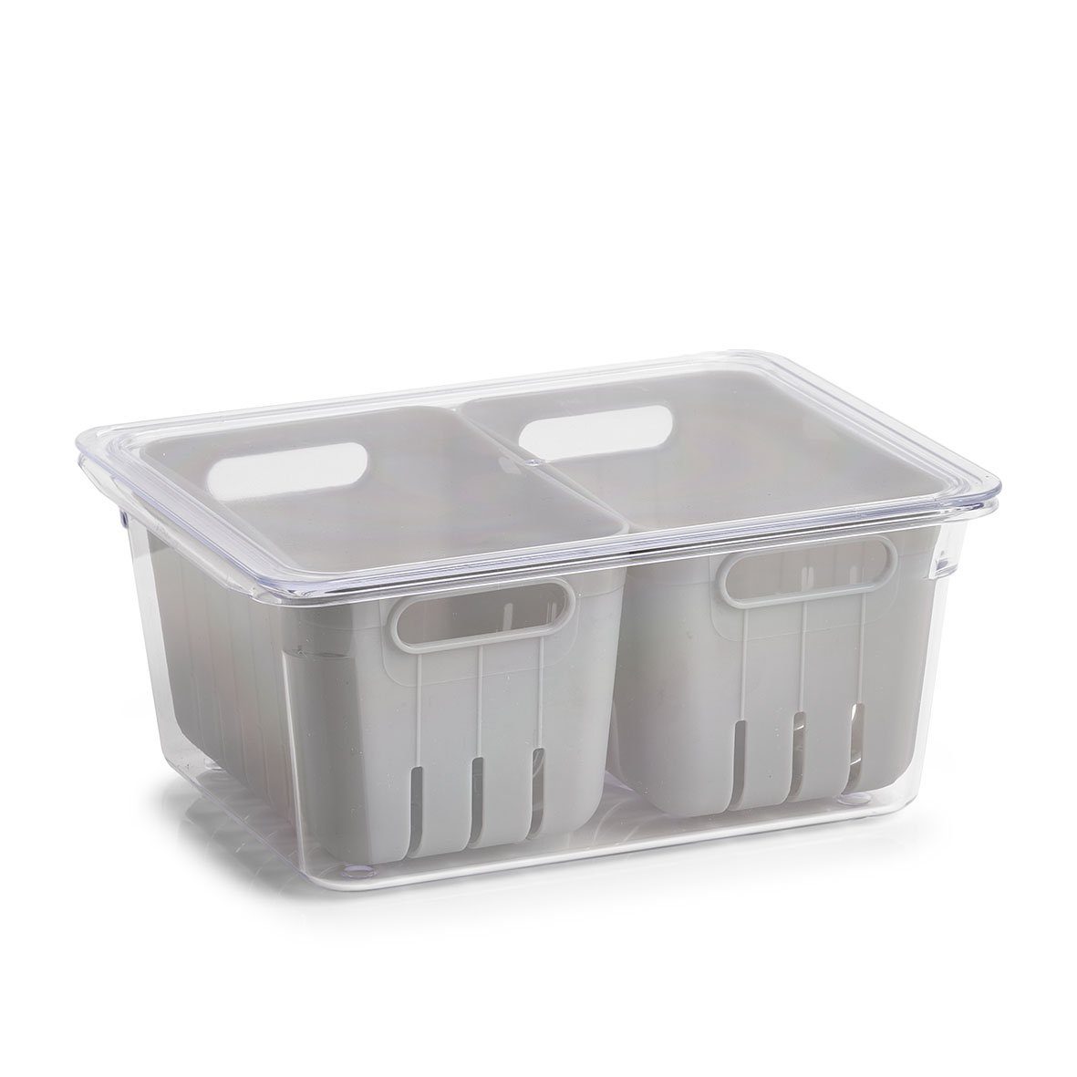 Küchenorganizer-Set Zeller Kühlschrank-Box, Kunststoff, grau Present