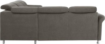 sit&more Ecksofa Darwin L-Form, inklusive Federkern, wahlweise mit Kopfteilverstellung, Bettfunktion