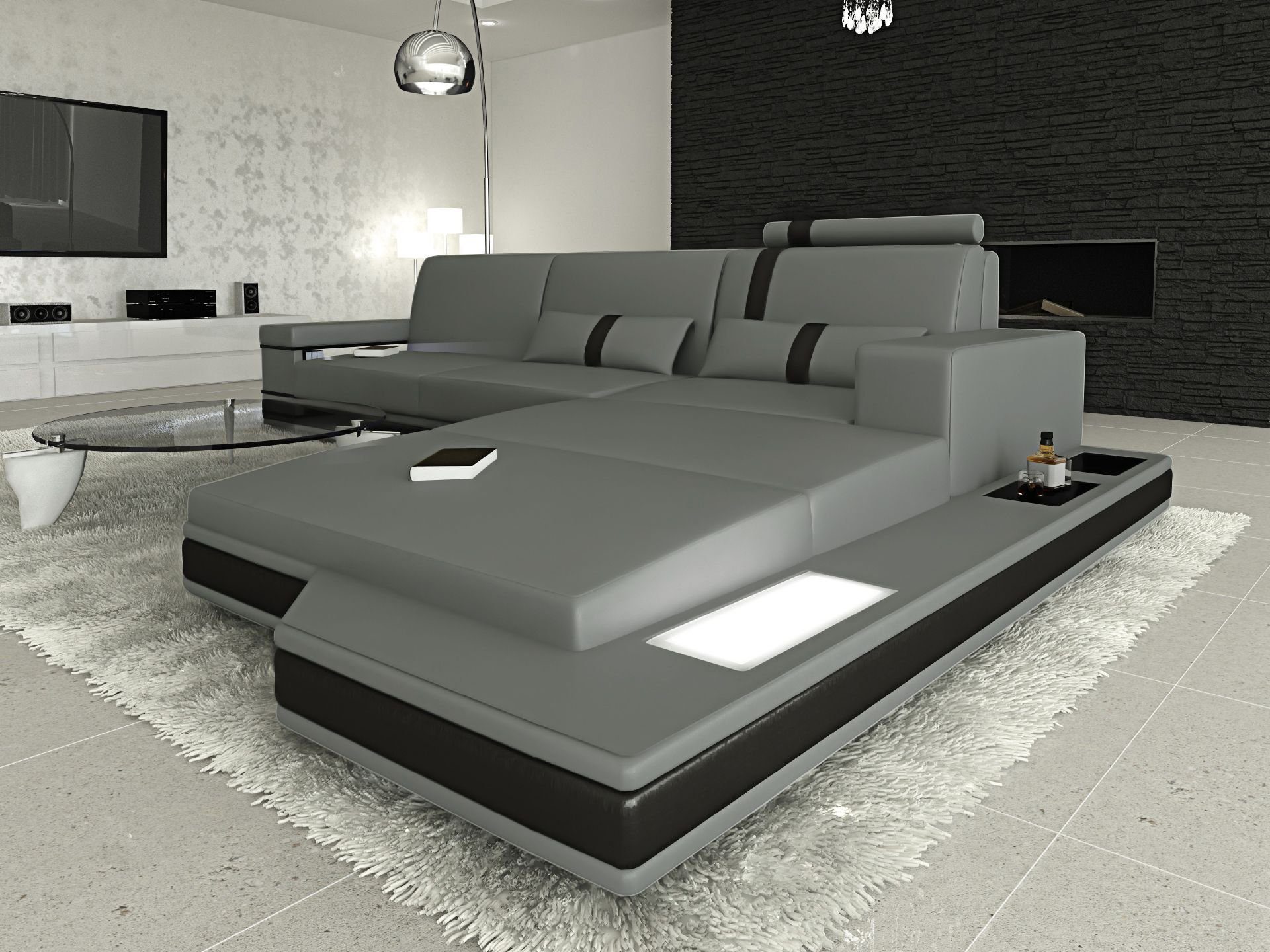 Sofa Dreams Ecksofa Ledercouch Leder Sofa günstig online kaufen