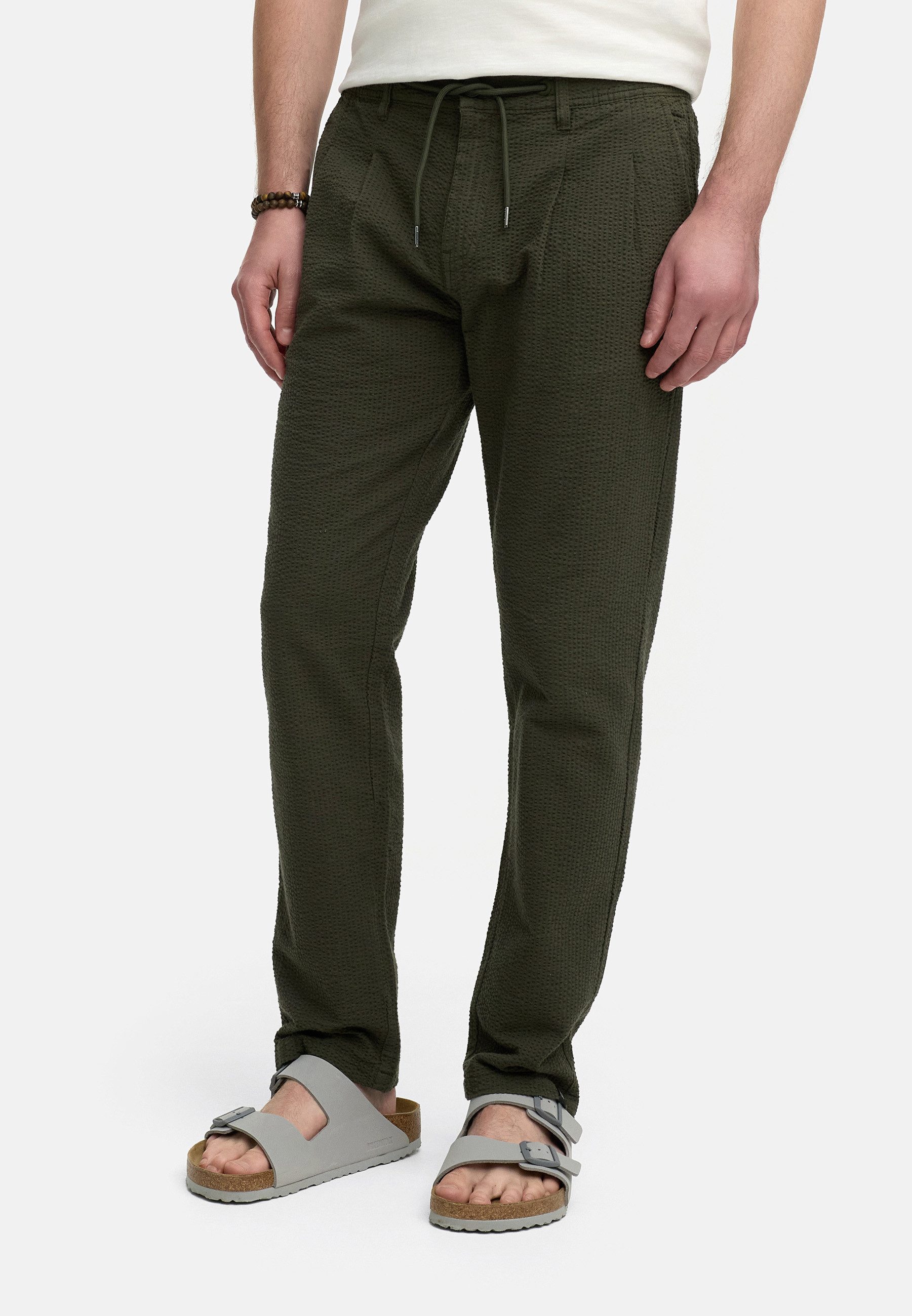 Indicode Stoffhose Herren INWebb Herrenhose Freizeithose Männer aus Seersucker-Gewebe für eine optimale Luftzirkulation