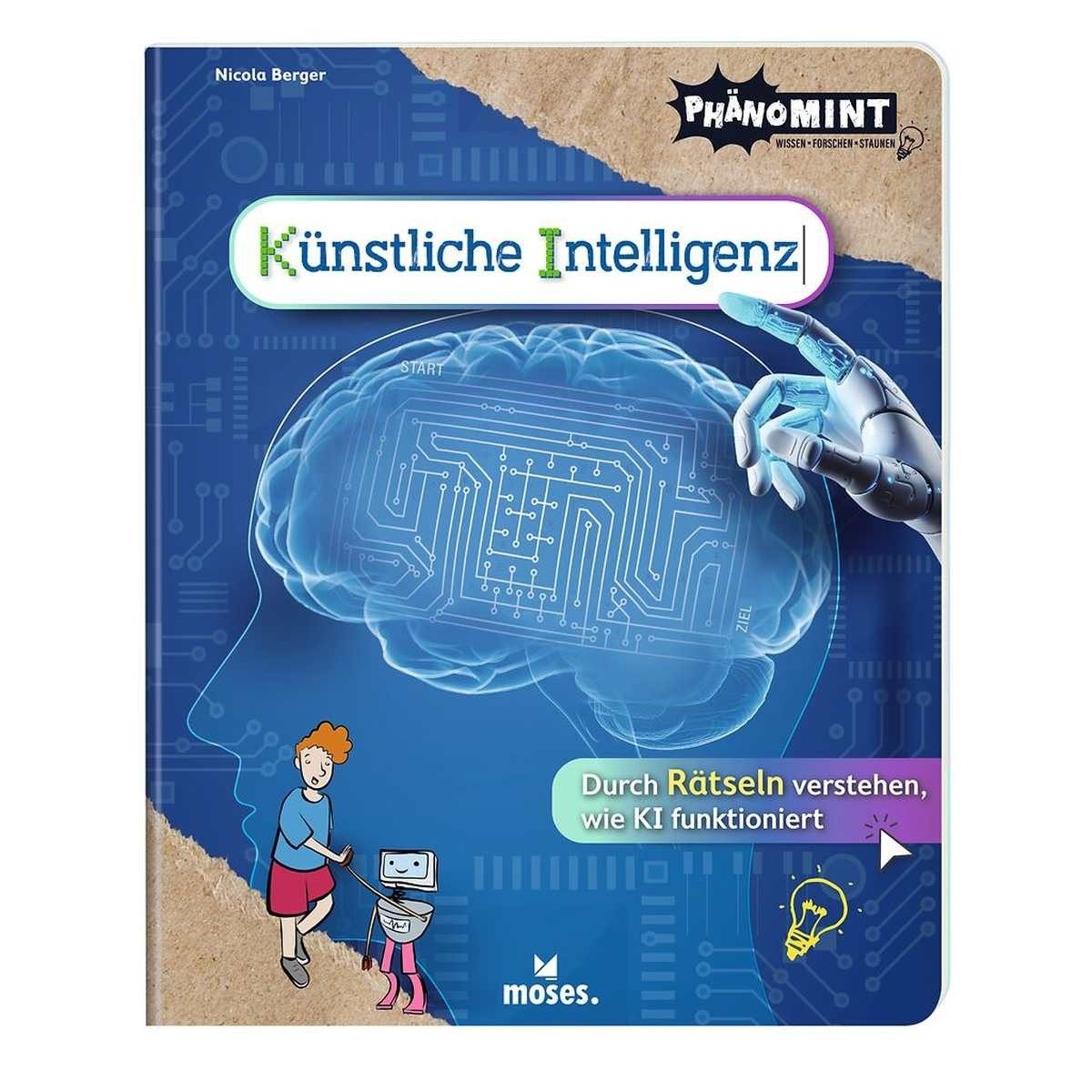 Moses. Verlag Kreativset PhänoMINT – Künstliche Intelligenz Rätselbuch für Kinder ab 10