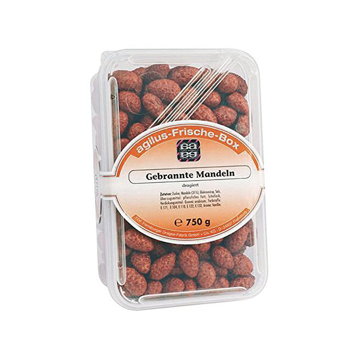 Agilus Knabberei, Agilus Gebrannte Mandeln gebrannte dragierte Zuckermandeln 750g
