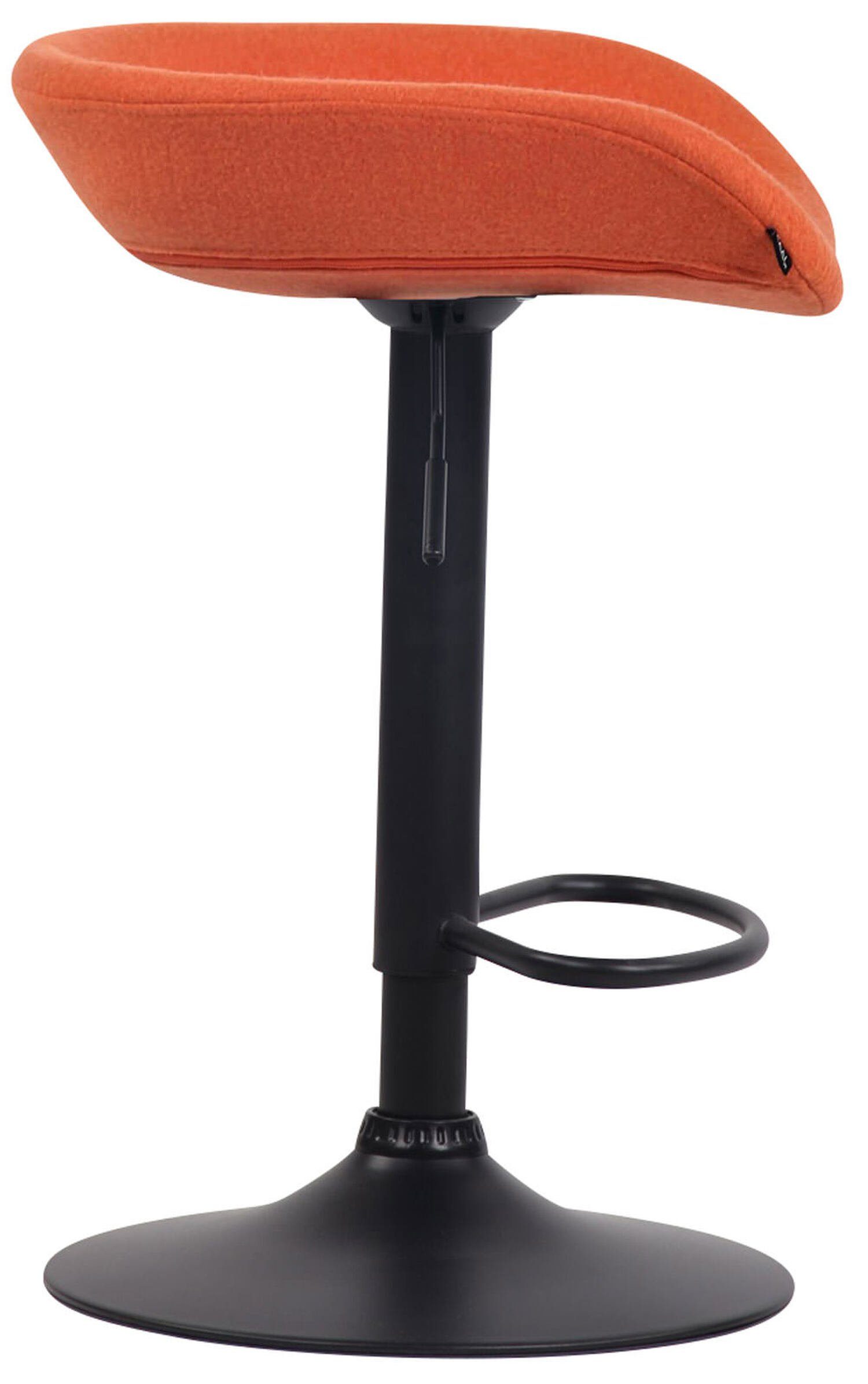 Küche Filz mit (Barstuhl Hocker drehbar Orange - Anna chrom höhenverstellbar), Theke 360° Gestell angenehmer Metall für TPFLiving - und Barhocker Sitzfläche: Fußstütze &