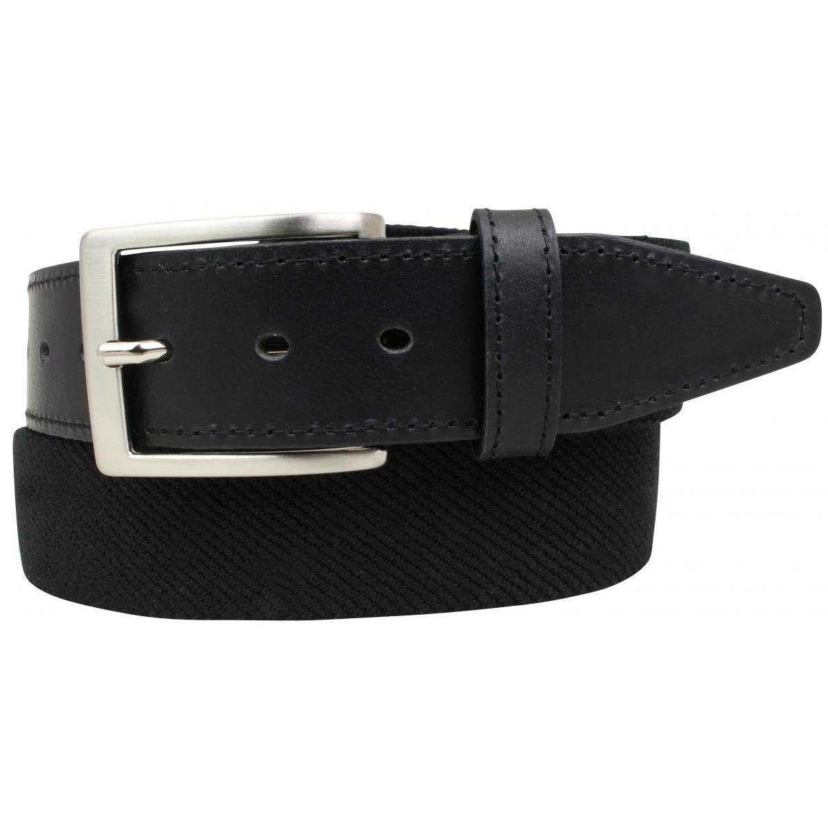 BELTINGER Ledergürtel Hochwertiger Stretch-Gürtel mit echtem Leder 3,5cm - Elastischer Gürte (1-St)