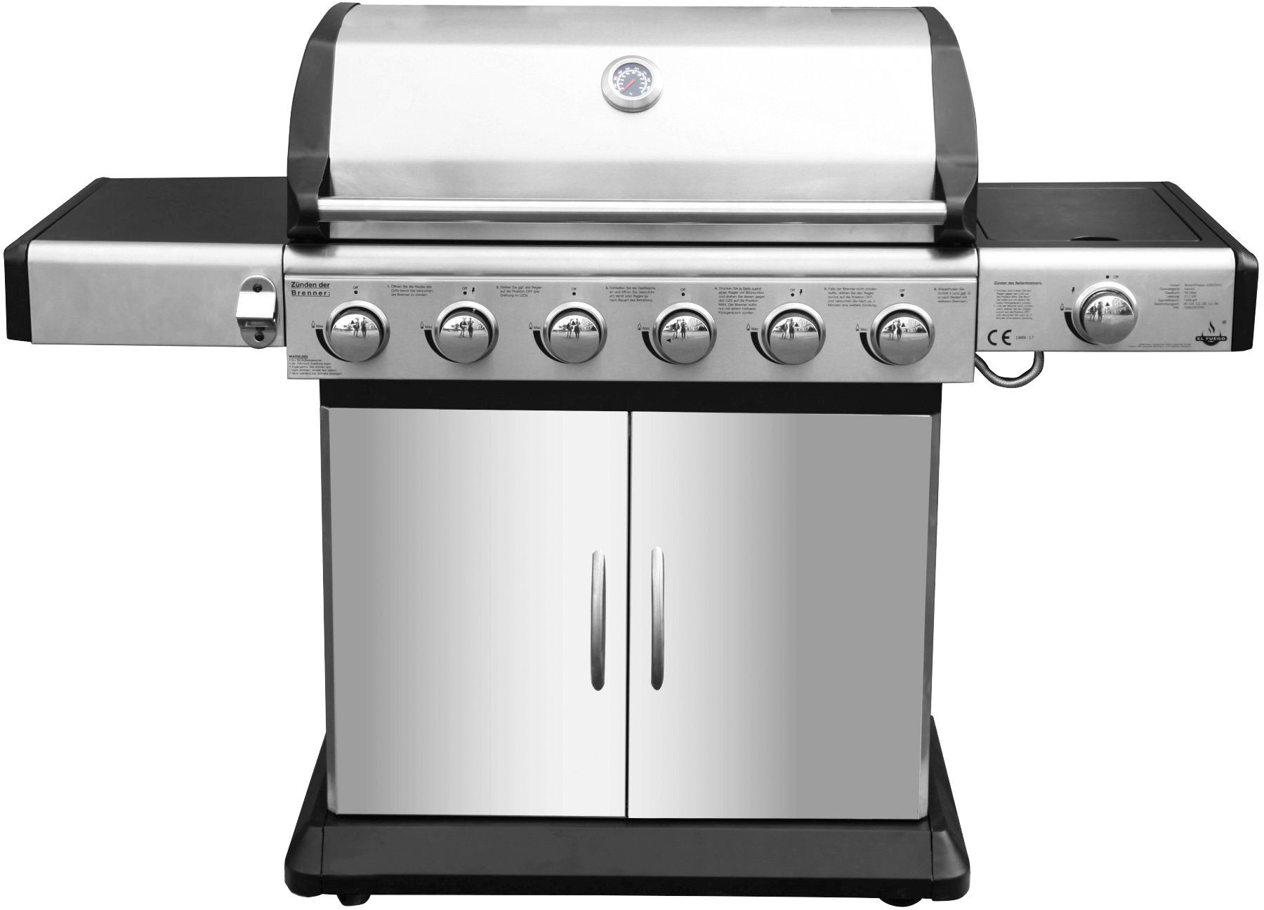 El Fuego Gasgrill Deluxe, BxTxH: 148x56x112 cm – Bild 2 von 5