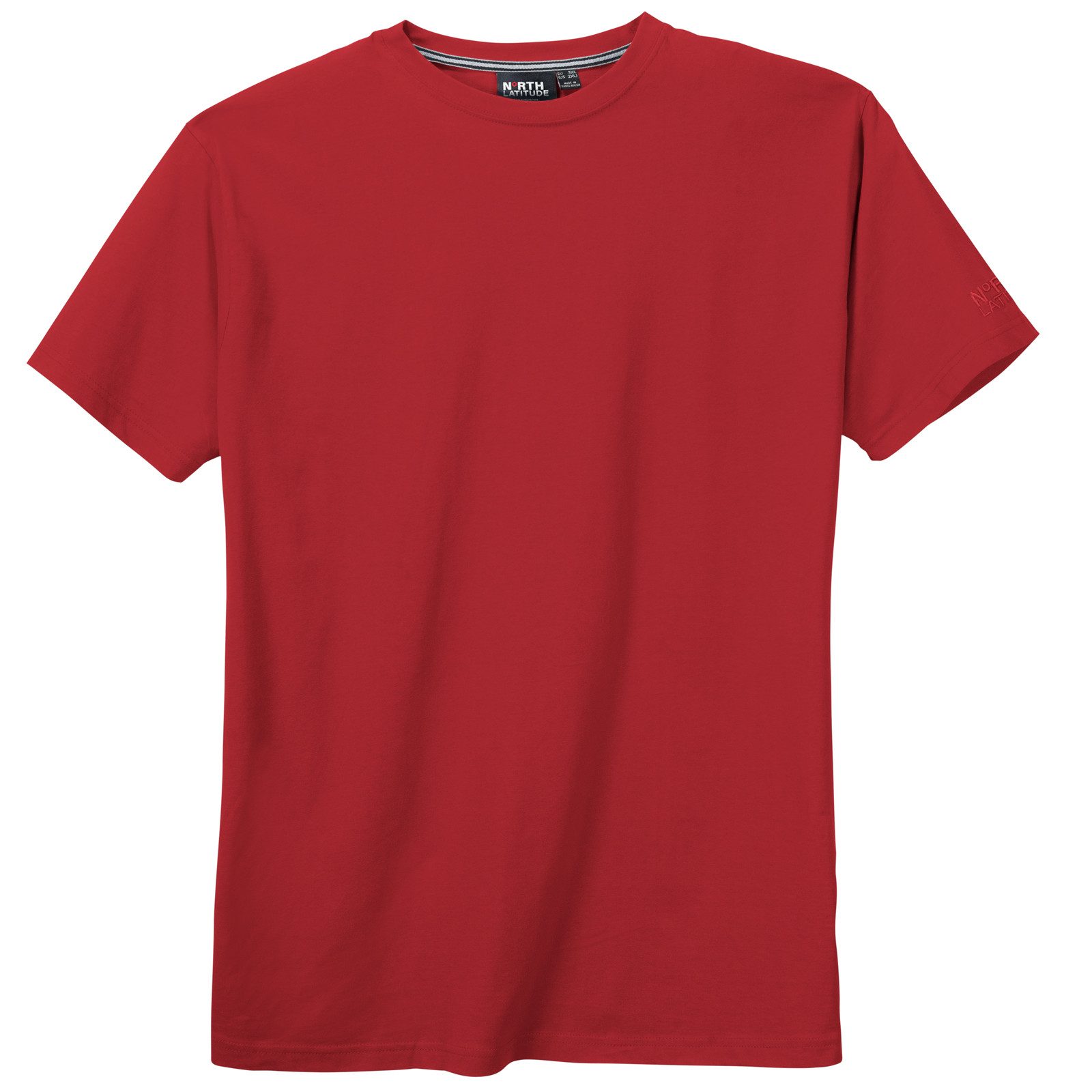 Rundhalsshirt North Latitude T-Shirt rot Übergröße