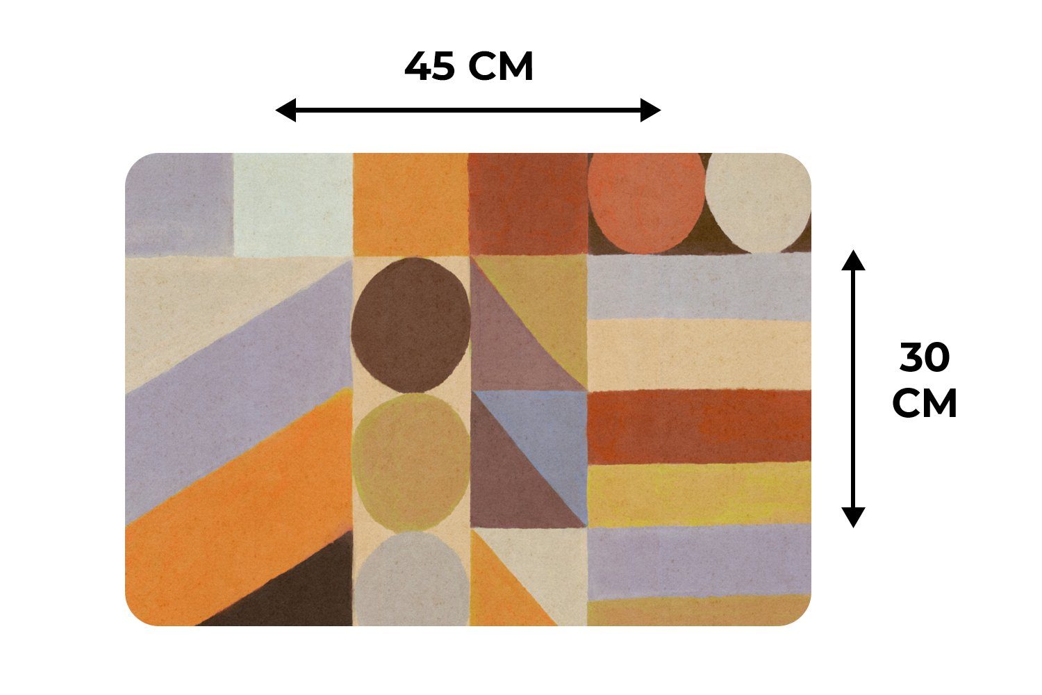 Platzset, Geometrie - Formen - (6-St), Platzmatte, Schmutzabweisend MuchoWow, - Farben Platzset, Pastell, Tischmatten, Platzdecken