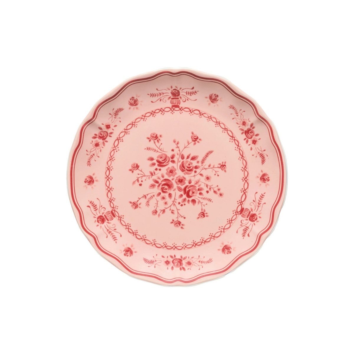 Costa Nova Frühstücksteller Vila, Rosa-Rot, 21cm, Costa Nova, (1 St), ⌀ ca. 21,4 cm, Höhe ca. 2,5 cm