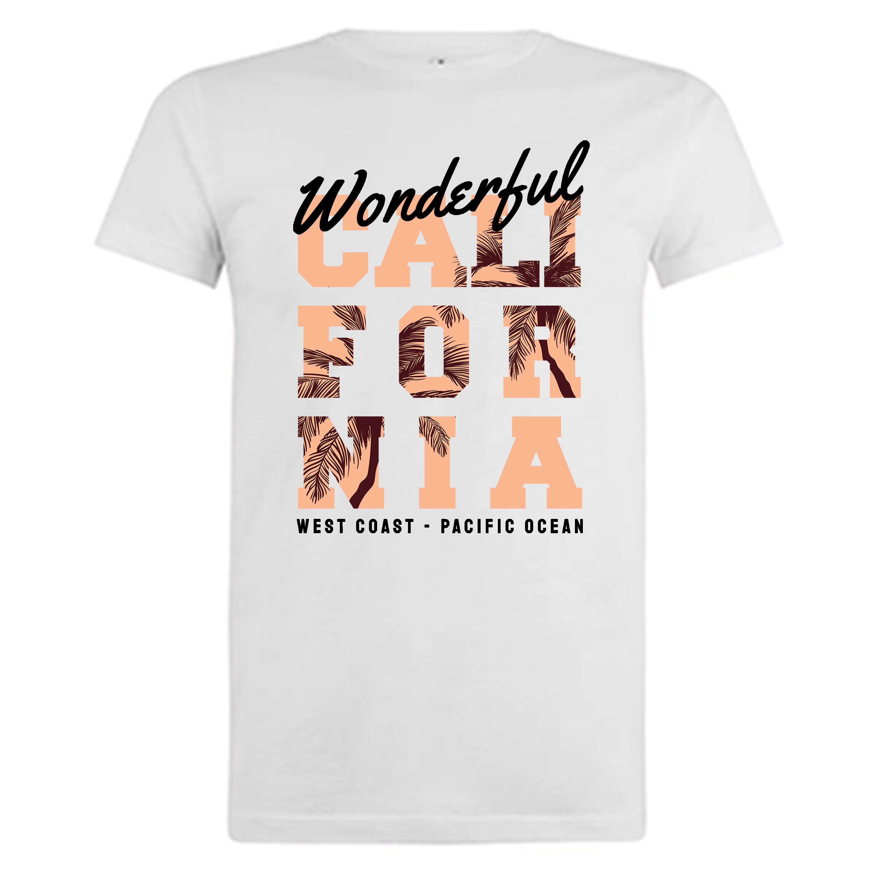 Banco Print-Shirt Herren California – Palmenmotiv Schwarz Weiß California P günstig online kaufen