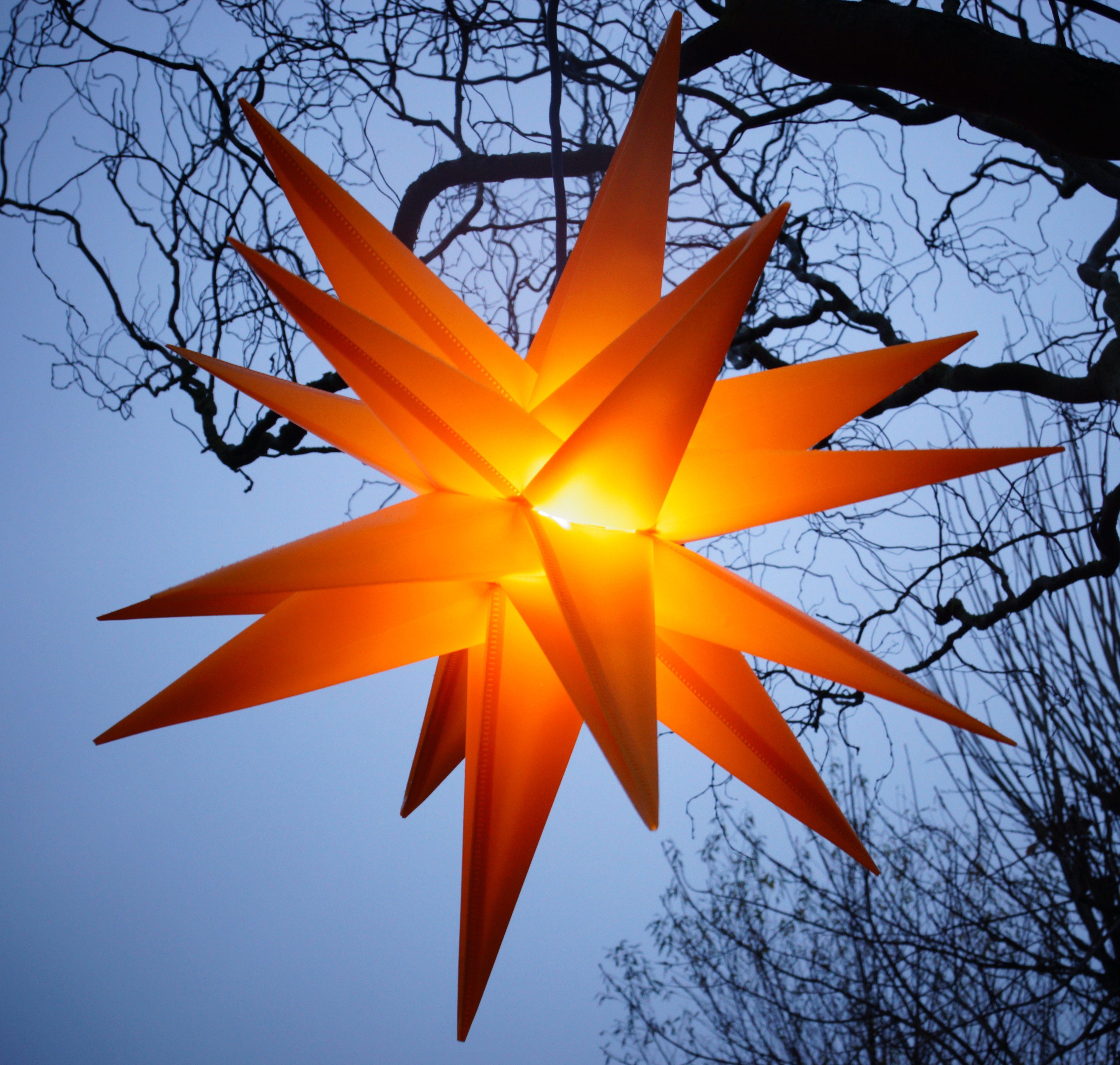 Guru-Shop LED-Stern für außen 3D Außenstern Kaspar, Weihnachtsstern,.., Leuchtmittel inklusive