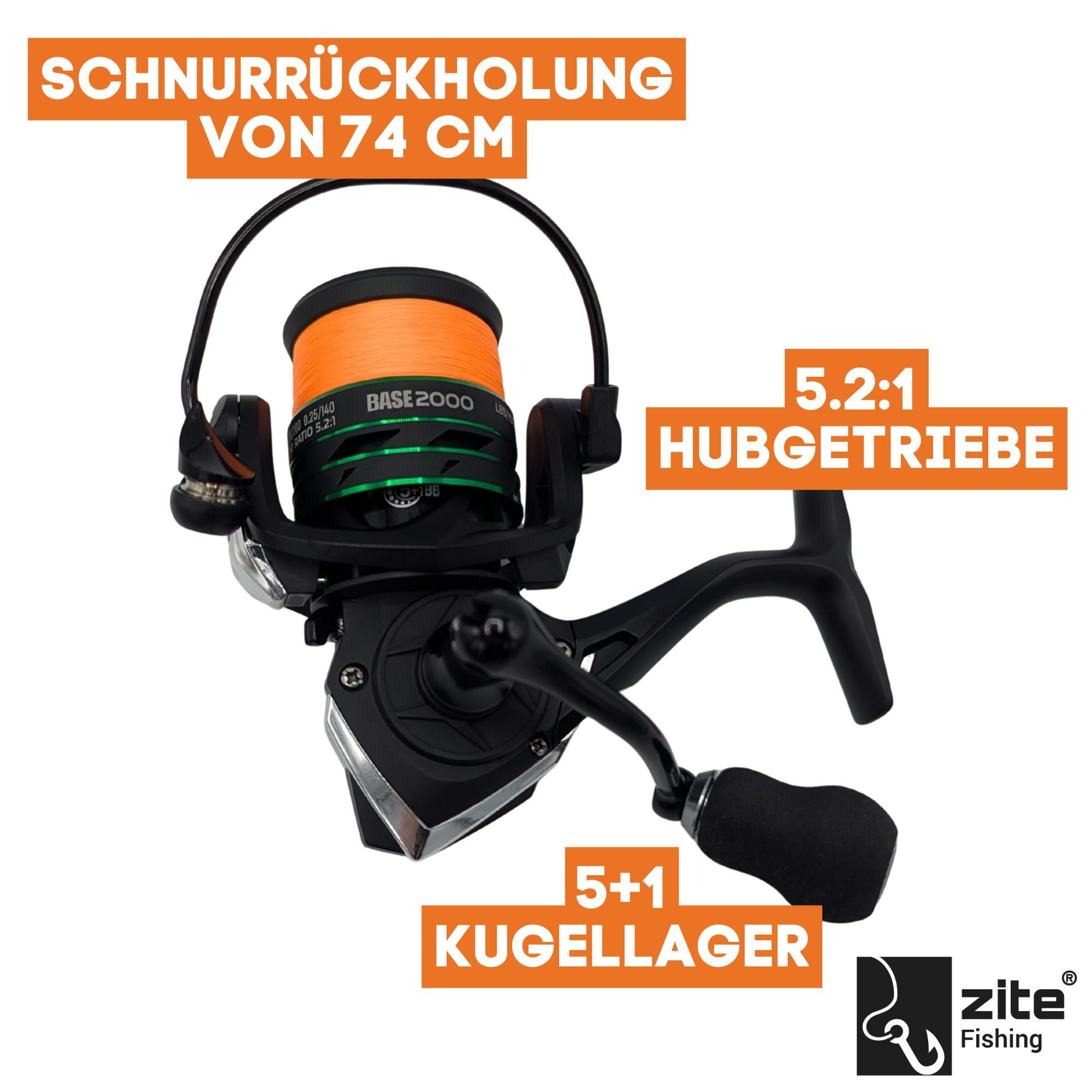 Zite Spinnrute Inzite Base Stick Barsch Starter-Set - Angelrute + Angelrolle & mehr