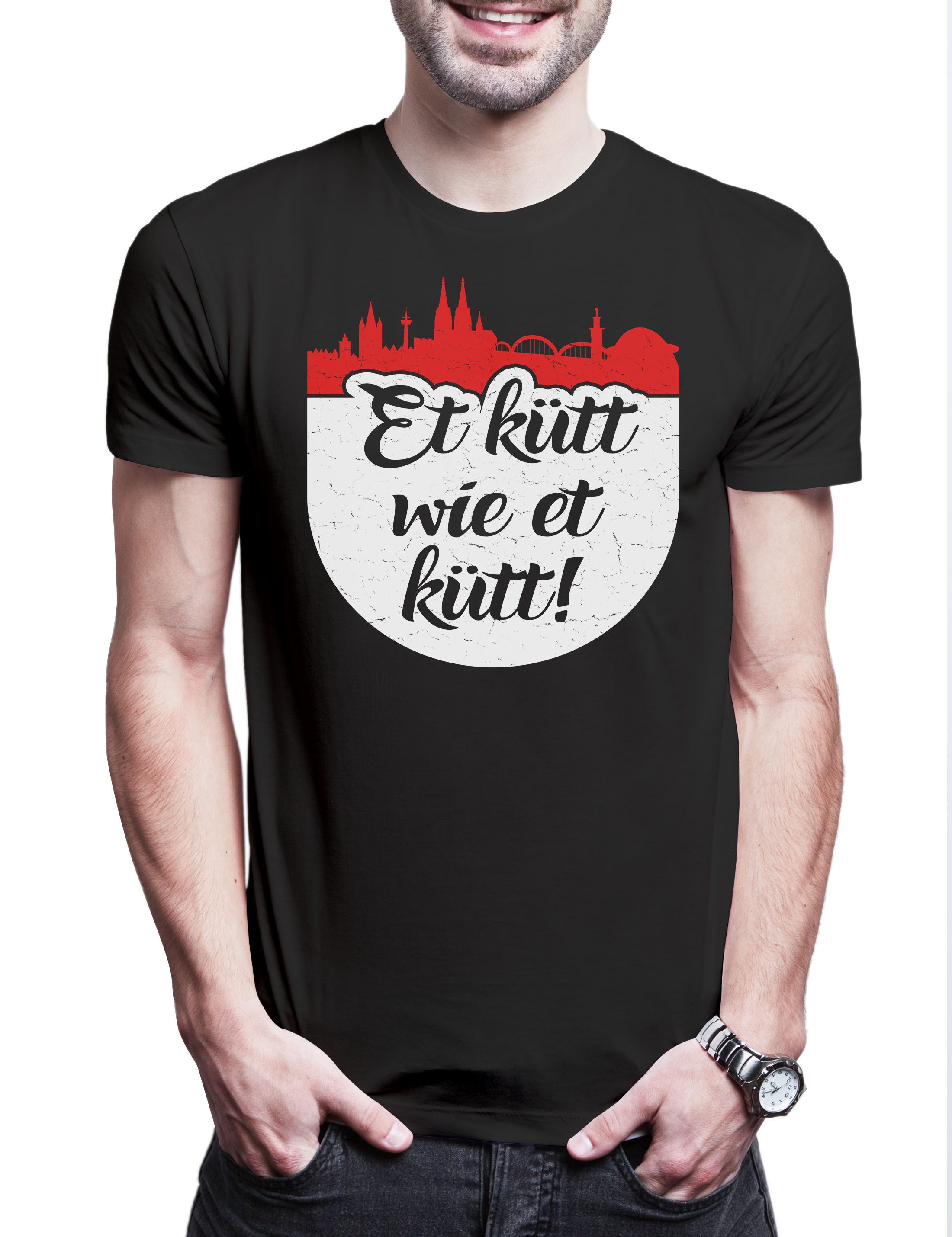 Print-Shirt Et Kütt Wie Et Kütt Herren T-Shirt Kölle Köln Motto