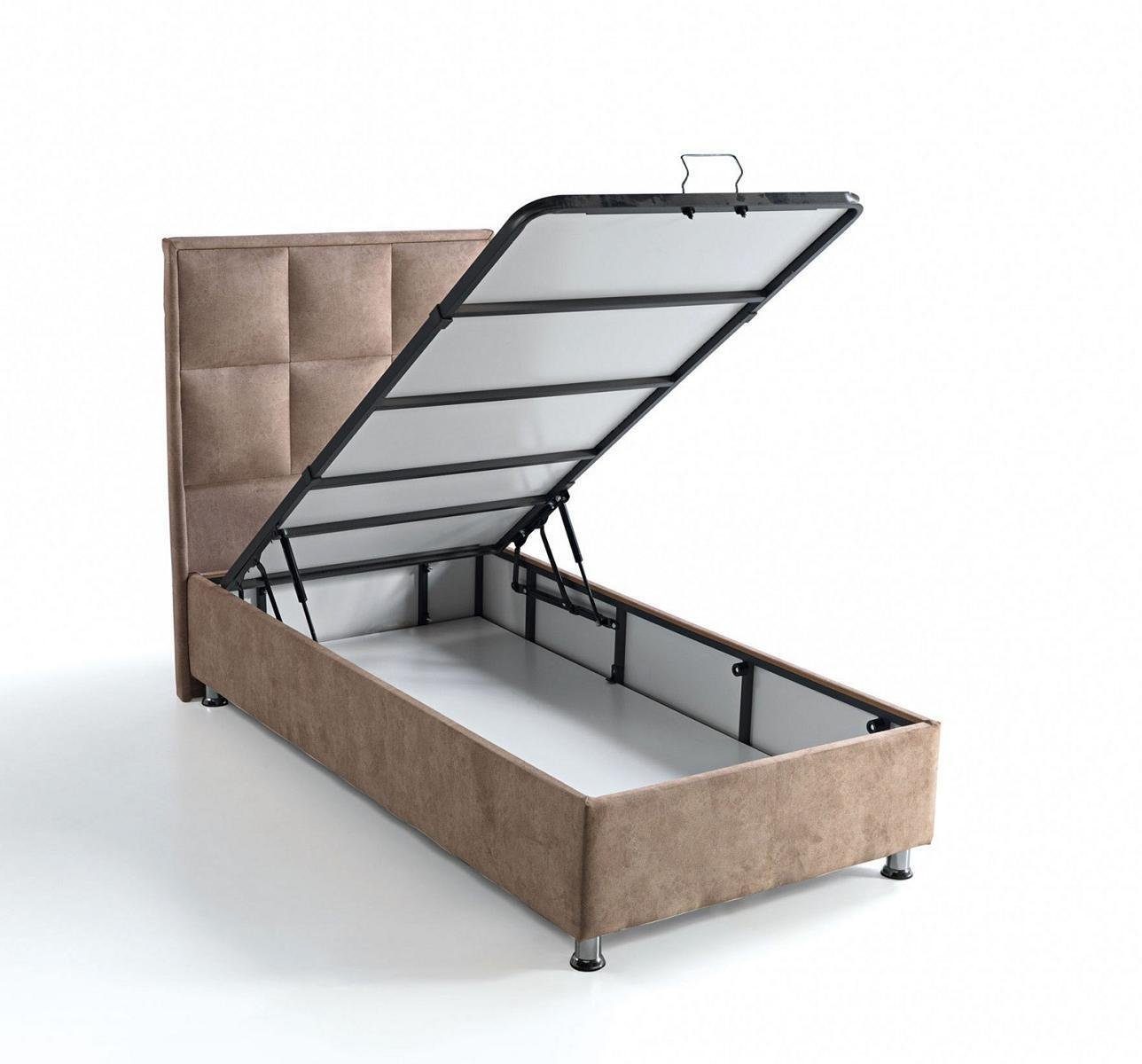 JVmoebel Bett Bett Design Polster Schlafzimmer (Bett), Europe Modern 90x190 Betten Luxus Möbel In Made