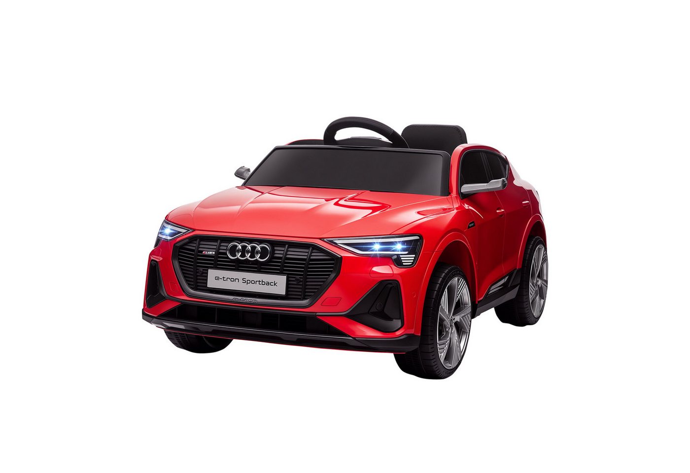 HOMCOM Elektro-Kinderauto 12V Audi E-tron mit Fernbedienung, Musikfunktion, Belastbarkeit 25 kg, (1-tlg), für Außenbereich, Rot