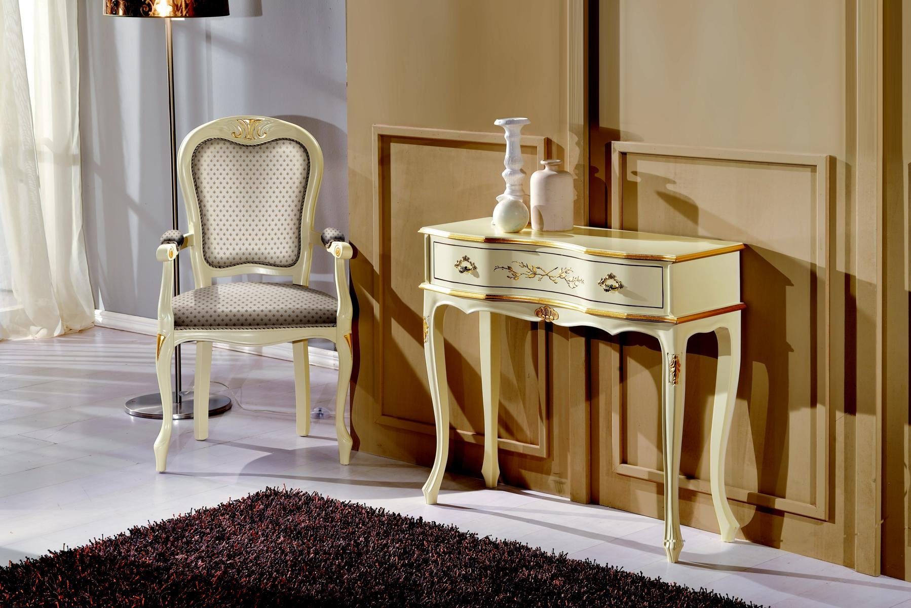JVmoebel Konsolentisch Holz Möbel Möbel Stil Design Braun Barock Italienische Konsolentisch