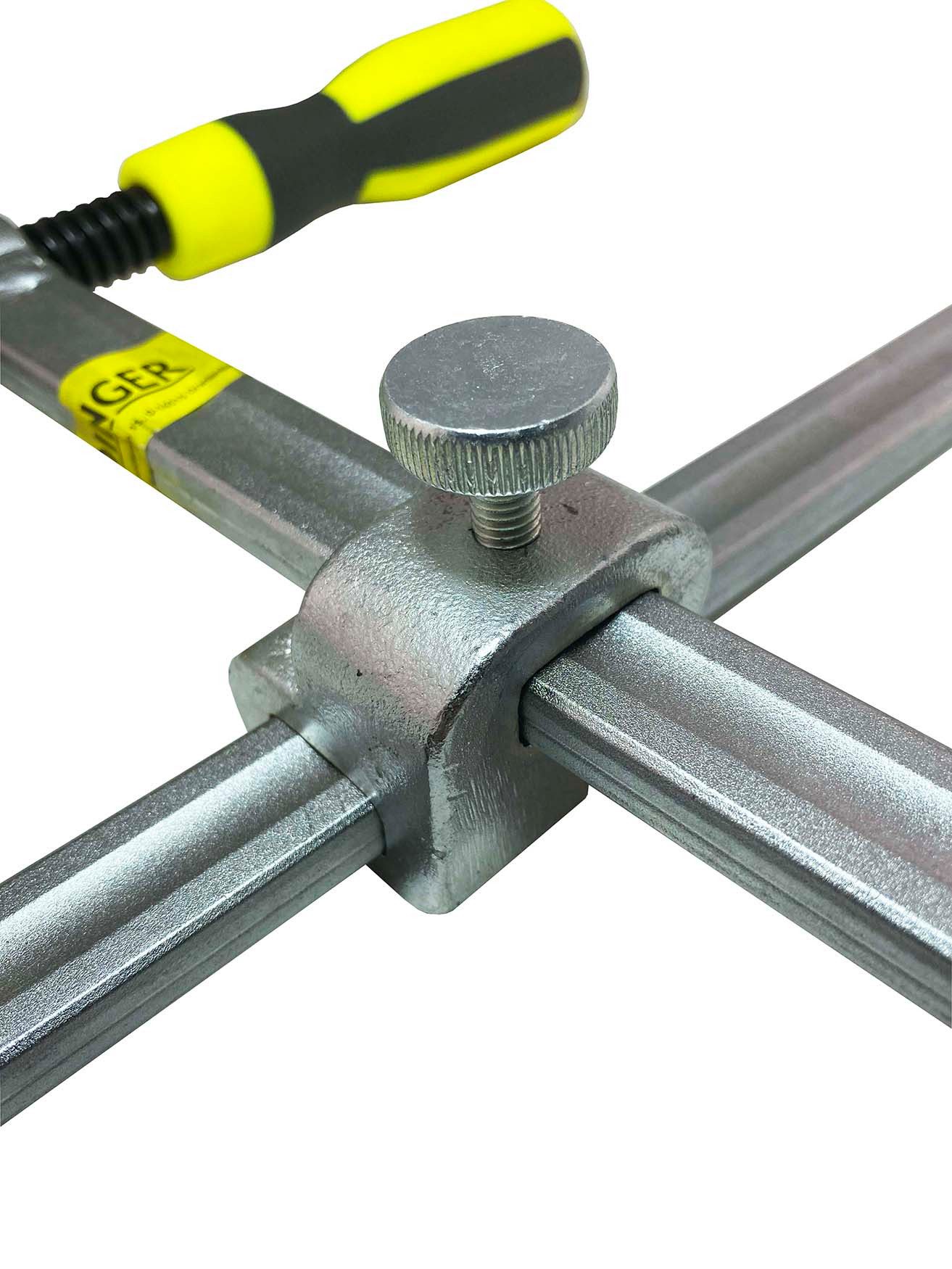 WELDINGER Schraubzwinge Schweißtisch-Schraubzwinge pro vario 30-150x150 mm System 16 2K-Griff, (1 St), 150x150 mm, System 16, Zweikomponentengriff