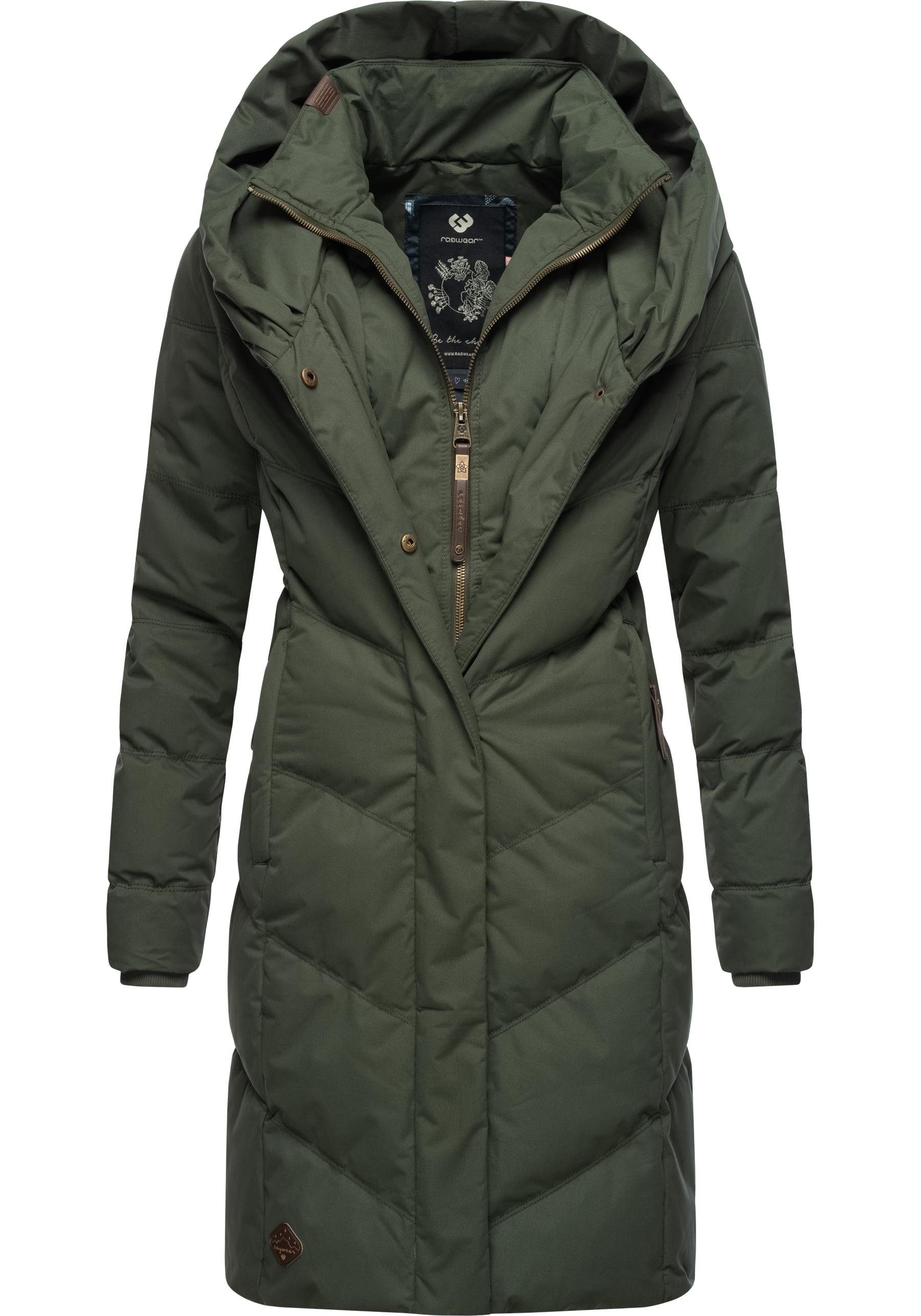 Ragwear Steppmantel Natalka stylischer, gesteppter Winterparka mit gefütterter Kapuze