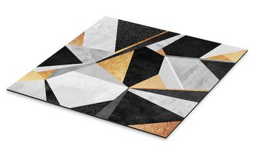 Posterlounge Alu-Dibond-Druck Elisabeth Fredriksson, Geometry Gold, Wohnzimmer Modern Grafikdesign