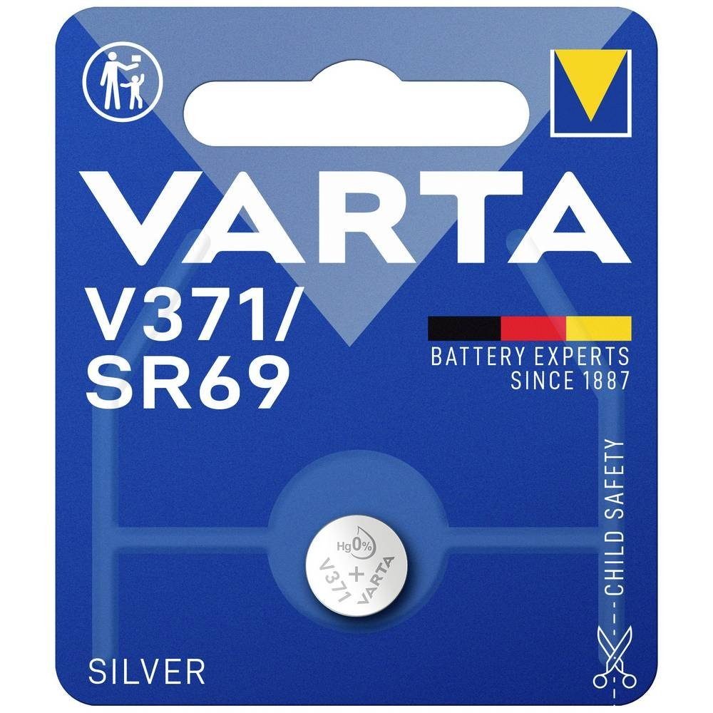 Knopfzelle Knopfzellenbatterie - V371/SR69 VARTA - silber