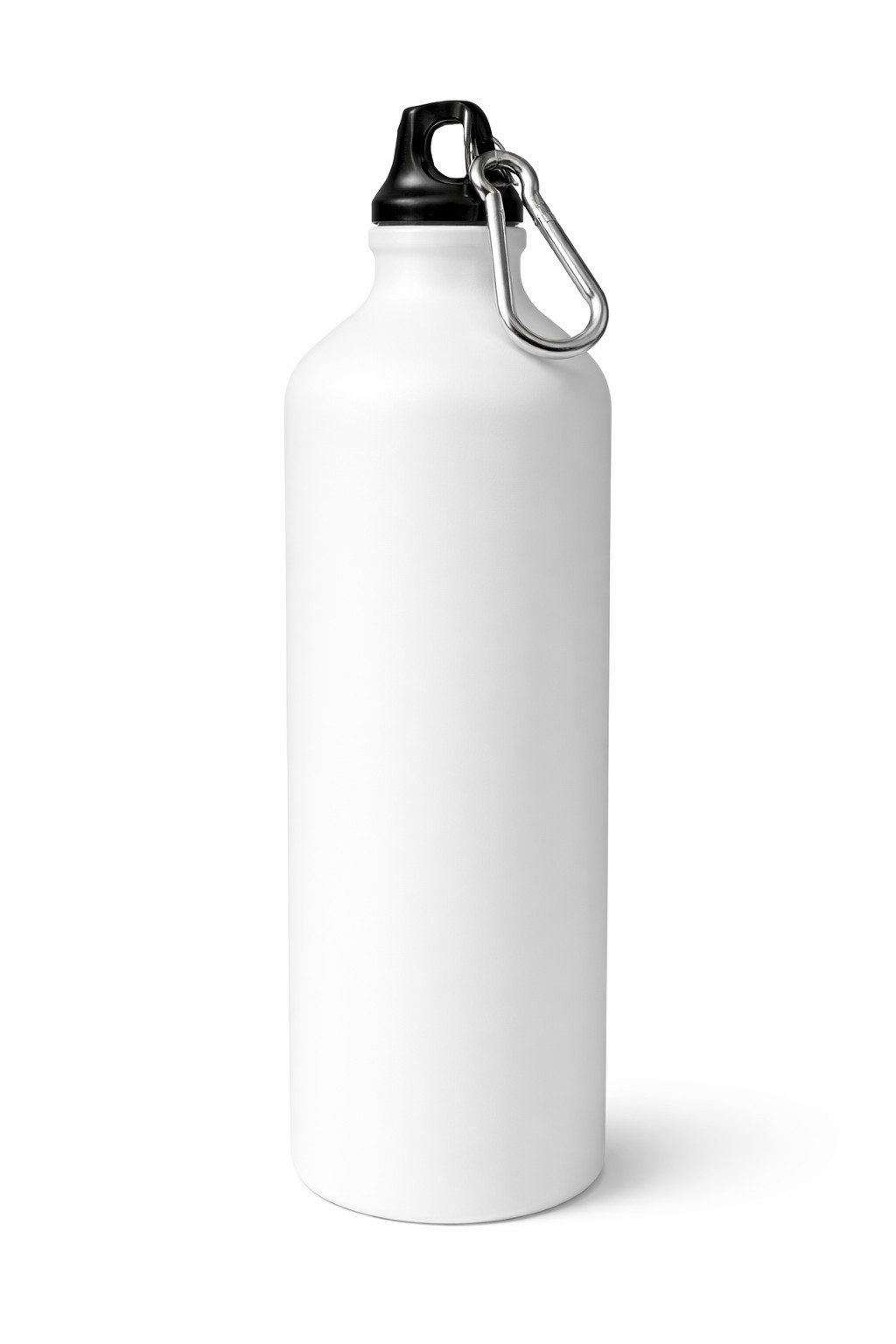 Feelino Trinkflasche Trinkflasche Wasserflasche Sportflasche 800ml Metall Weiß mit