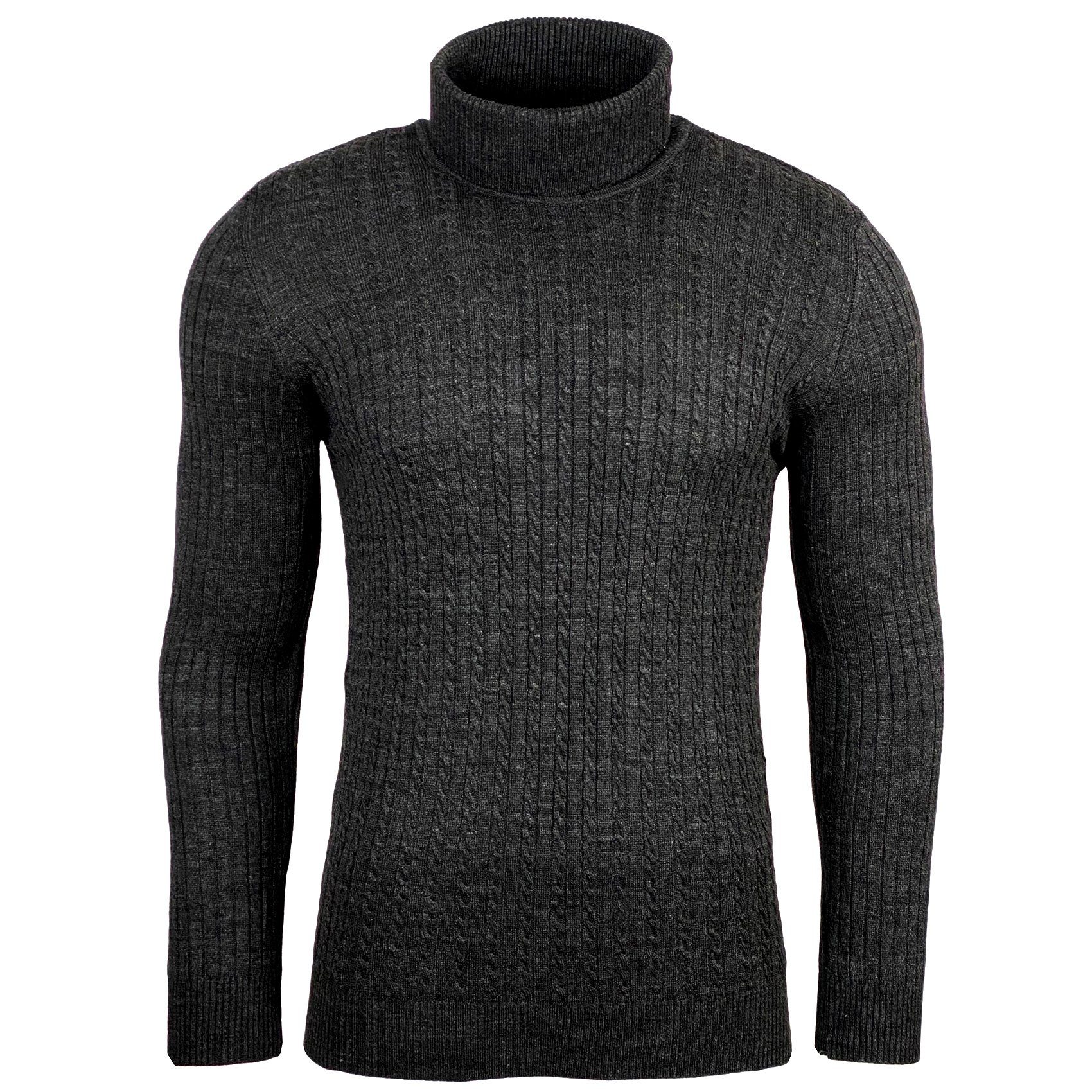 Strickpullover BAXBOY Herren Feinstrick Rollkragen Pullover BB-1732
