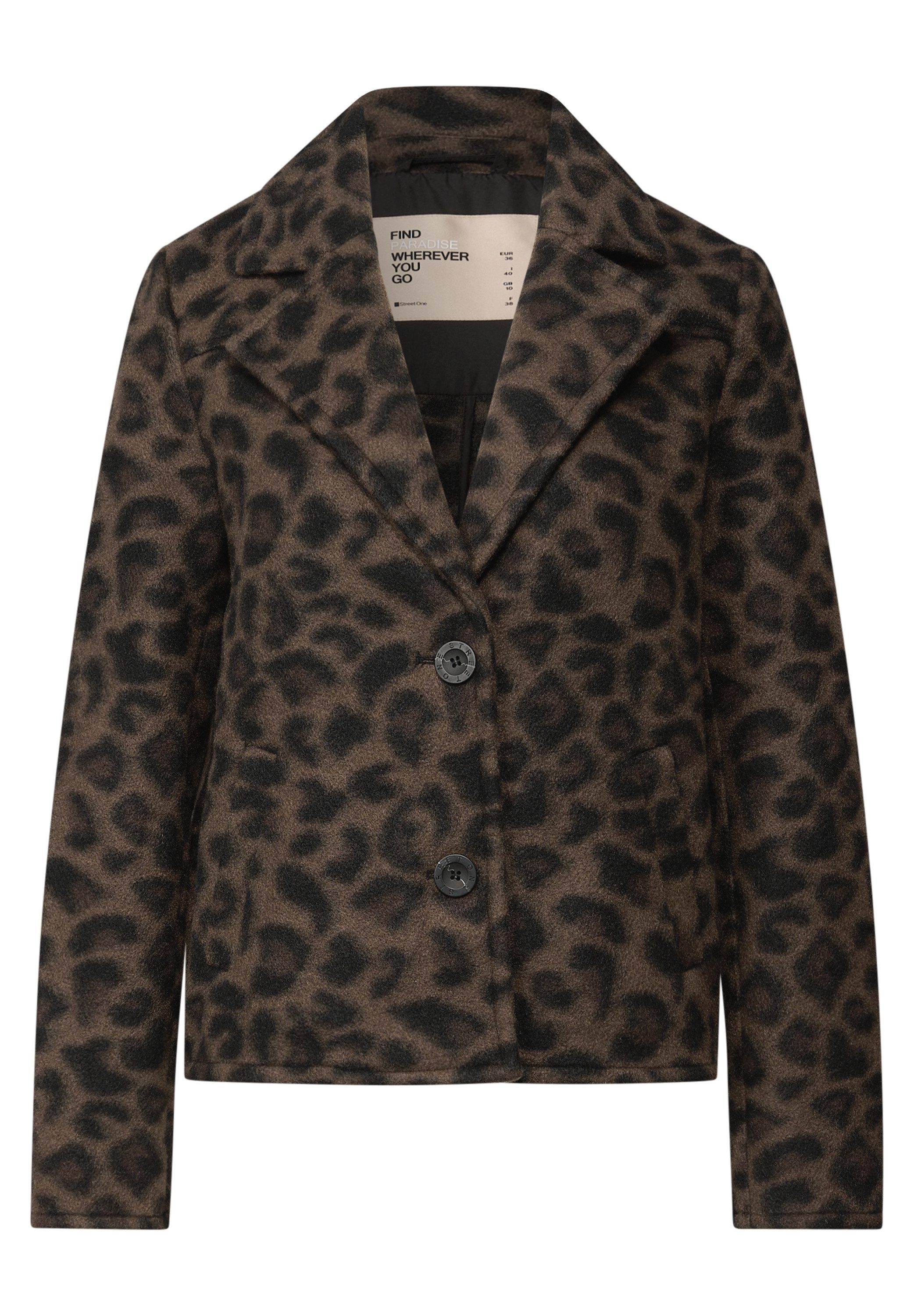 STREET ONE Trenchcoat mit allover Leoprint