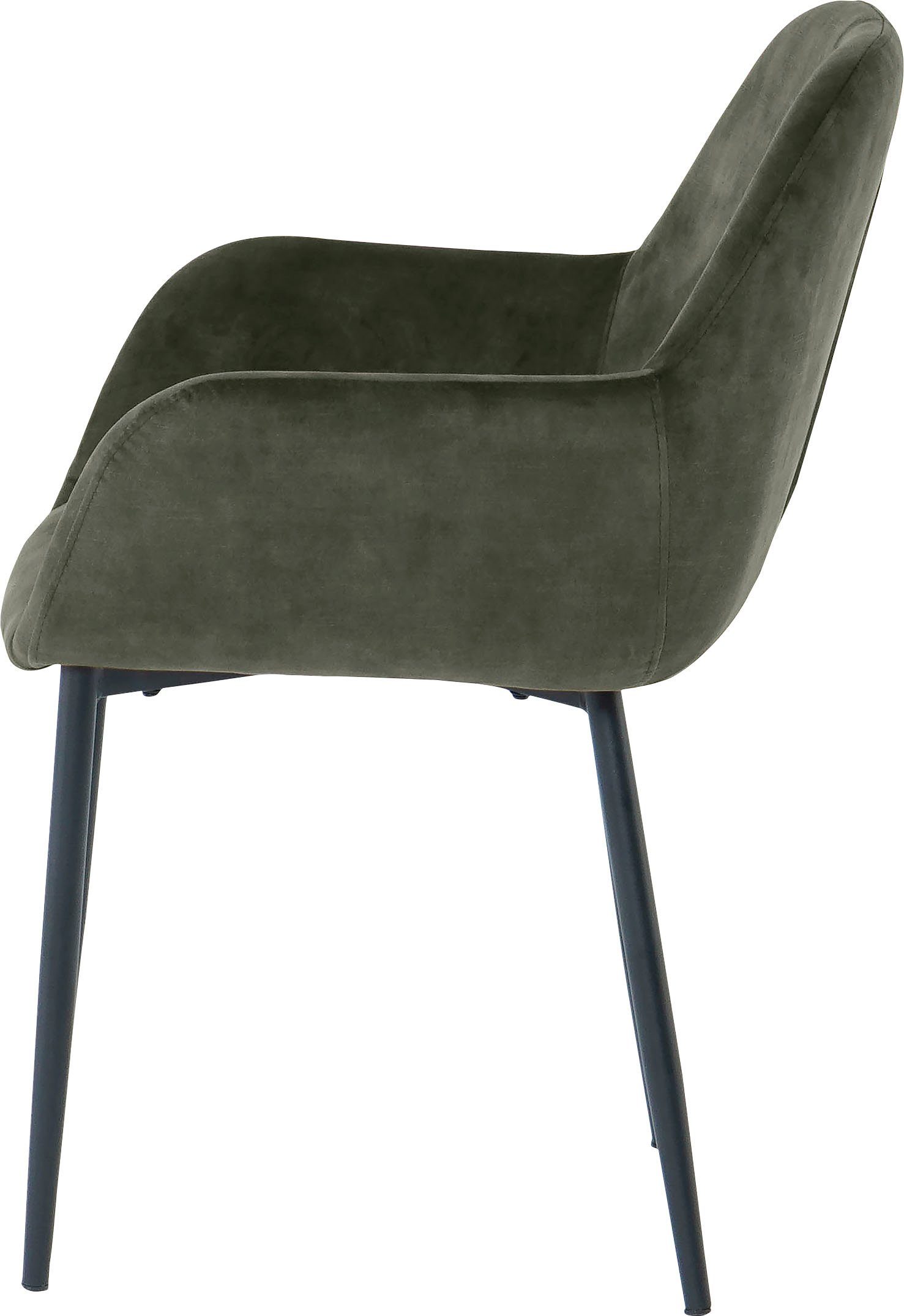 SIT Armlehnstuhl (Set, glamouröser St), Bezug Grün Grün/schwarz Samtoptik in 2 