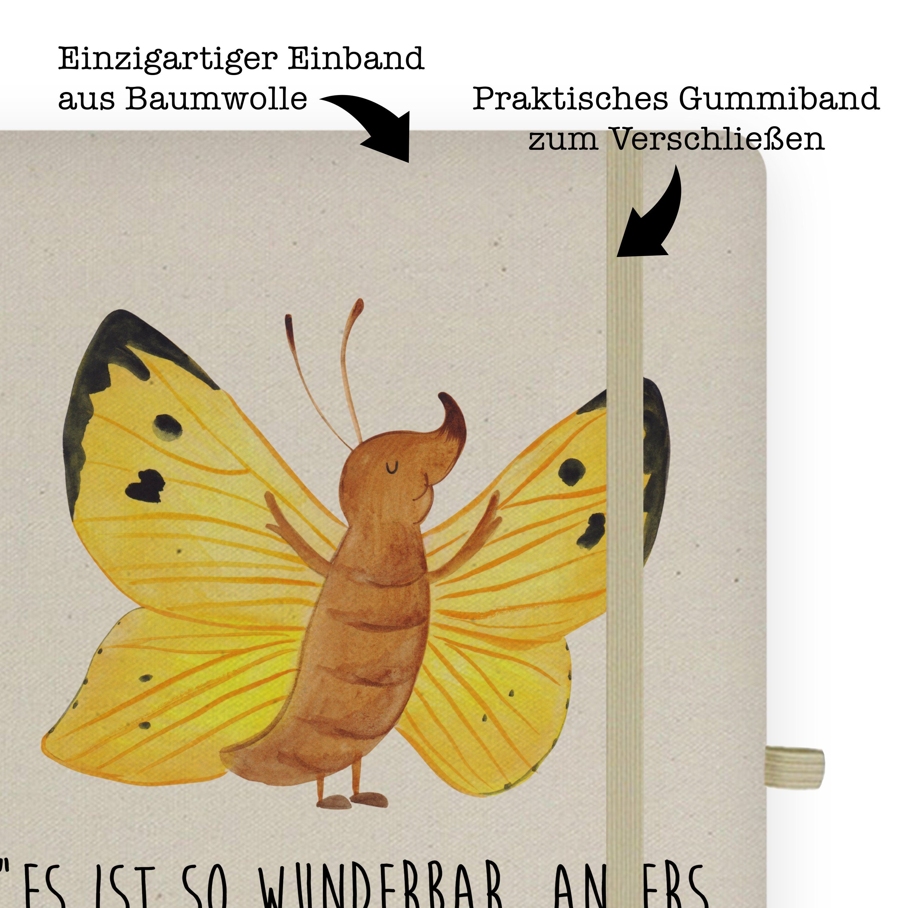 Mr. Mrs. Panda & Panda - Transparent Mrs. & Zitronenfalter Mr. Geschenk, - Schmetterling Notizbuch Schreibbuch, b