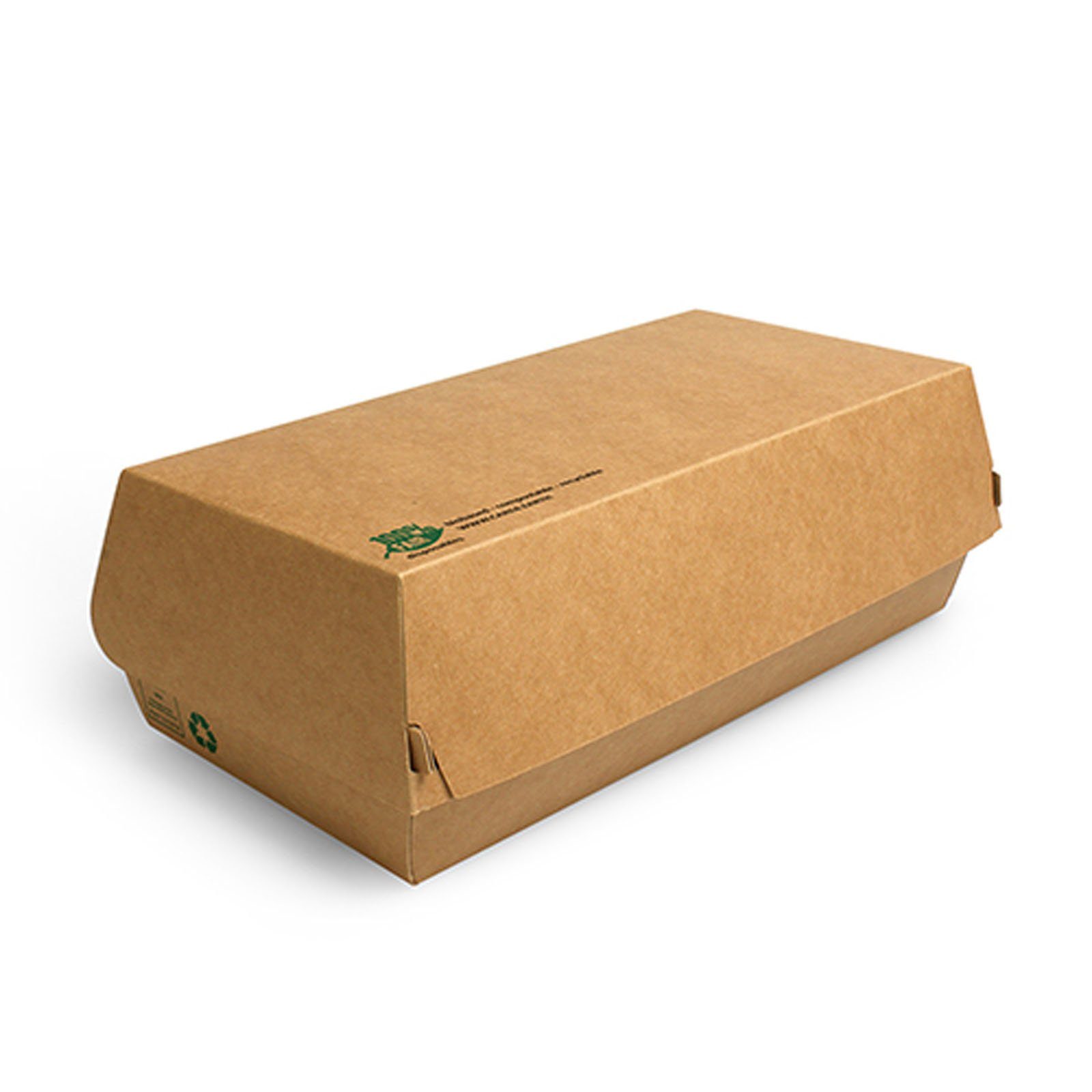 PAPSTAR Einwegschale 175 Stück Baguetteboxen, Pappe pure 23,5 x 12 cm braun 100% Fair | Einwegschüsseln