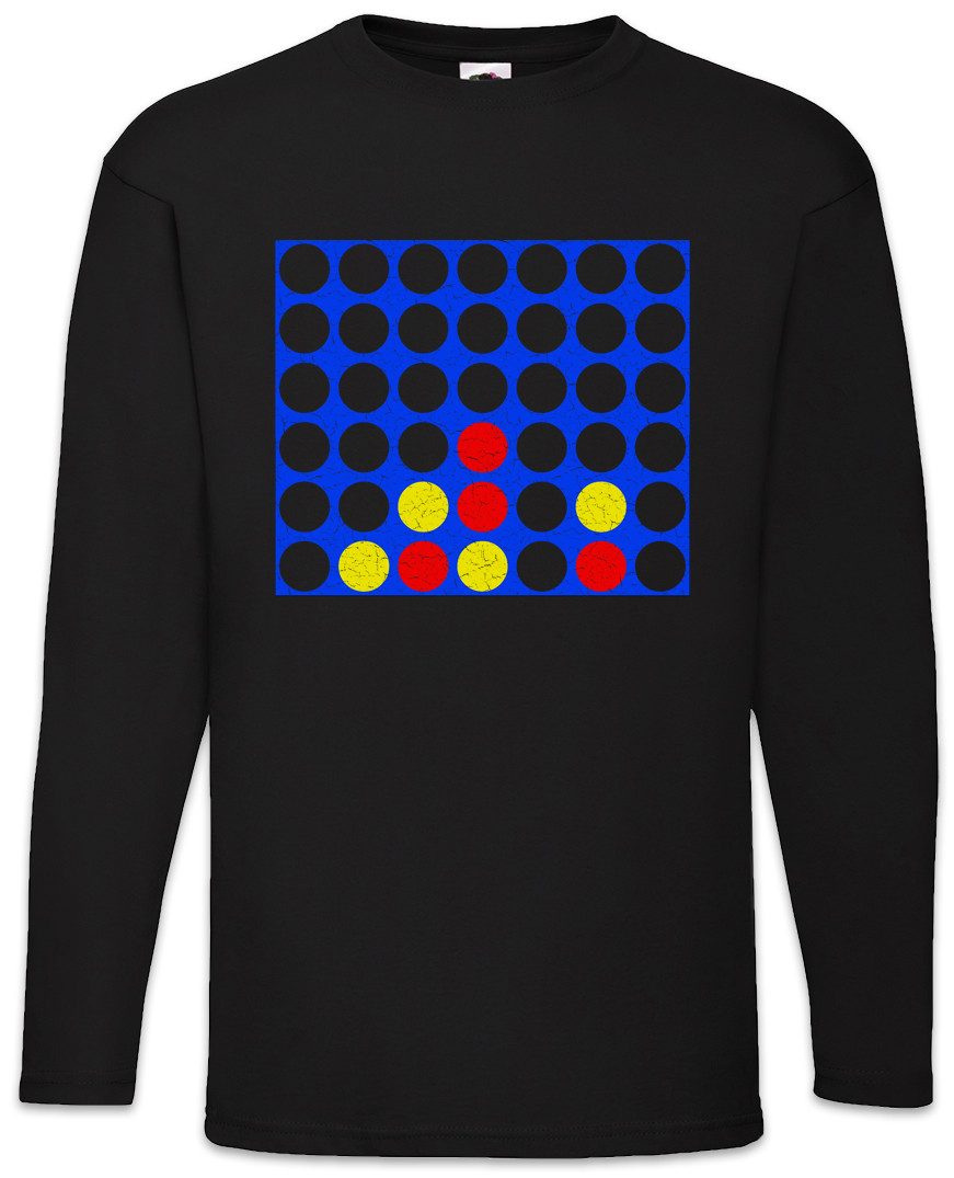 Langarmshirt Connect Four Board Langarm T-Shirt Retro Geek Spiel Nerd Vier