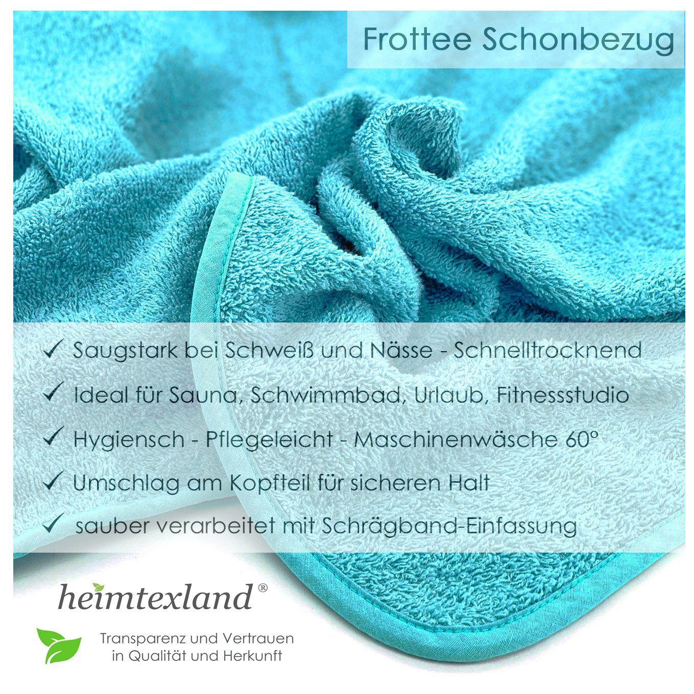 heimtexland Dekokissen Hochlehner Schonbezug Frottee Gartenstuhlauflage, saugstark, schnelltrocknend, hygienisch