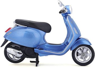 Maisto® Modellmotorrad Vespa Roller Primavera 150 (blau, Maßstab 1:12), Maßstab 1:12, detailliertes Modell