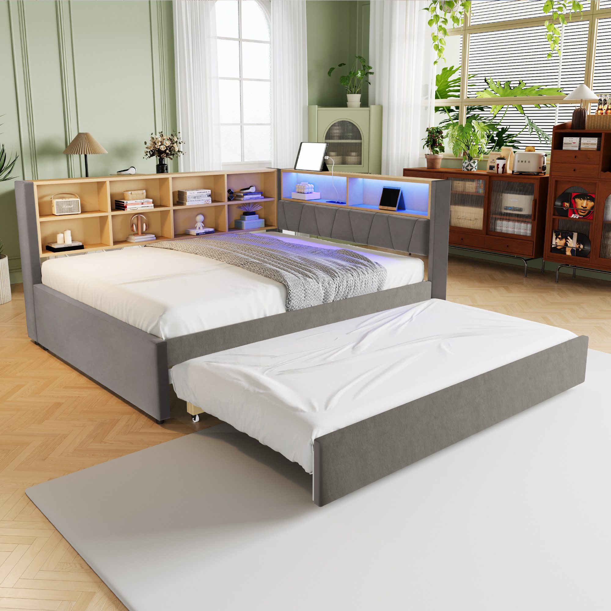 REDOM Kinderbett Doppelbett Stauraumbett Gästebett (Daybett günstig online kaufen