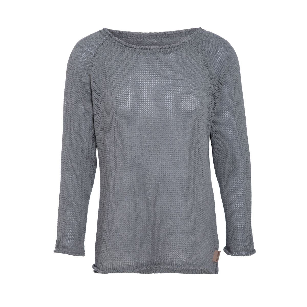 Knit Factory Strickponcho Jasmin Пуловеры 40/42 Glatt Grau (1-tlg) Strickware Strickartikel Пуловеры Вязаные свитера