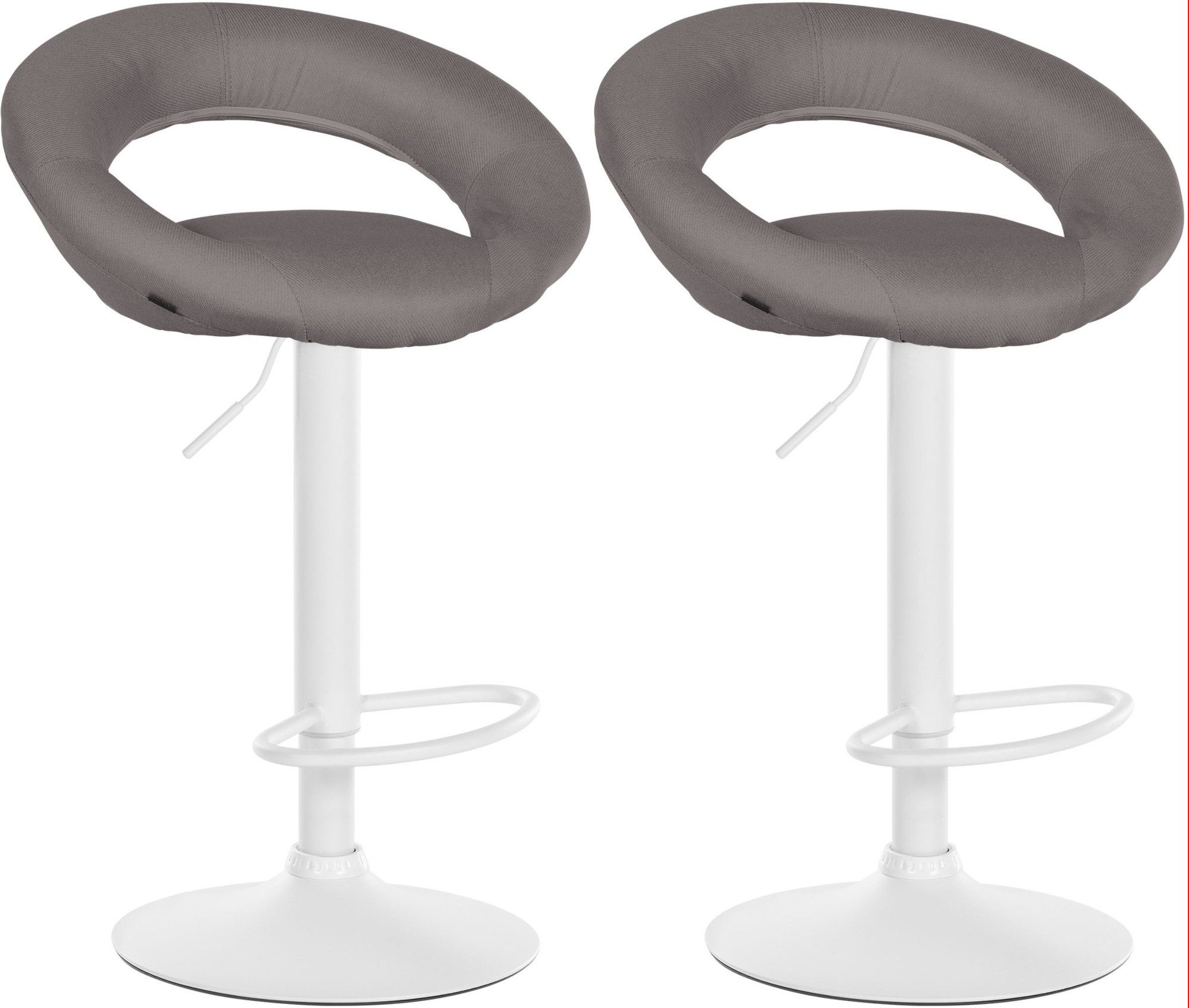CLP Barhocker Olinda Stoff (2er Set, günstig online kaufen