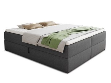 Sofnet Boxspringbett Base (mit zwei Bettkasten, Bonell-Matratze und Topper), Doppelbett, Polsterbett, Freistehendes Bett