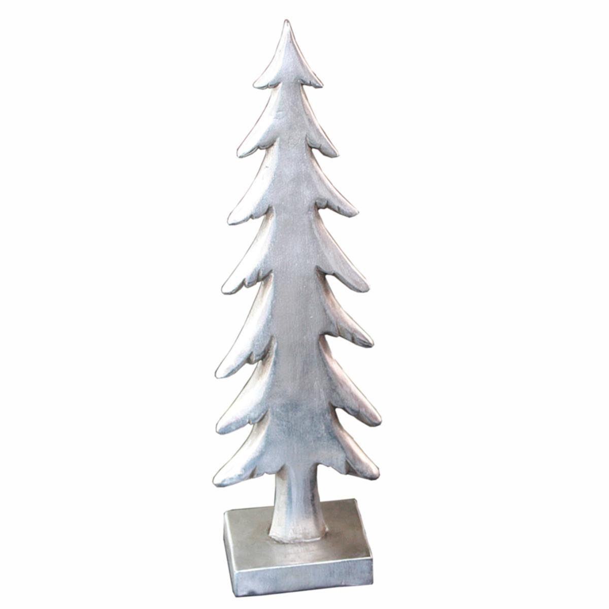 440s Weihnachtsfigur 440s Antik-Look ca Tannenbaum H cm 51,5 silberfarben