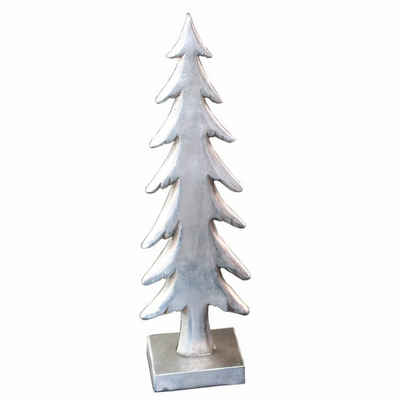 440s Weihnachtsfigur 440s Tannenbaum silberfarben Antik-Look ca 51,5 cm H