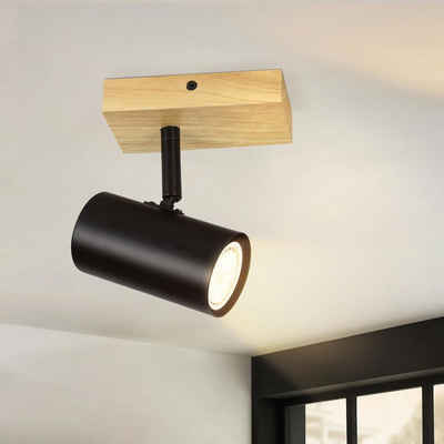 ZMH LED Deckenspot Deckenstrahler GU10- LED Deckenlampe 330°Schwenkbar Modern, Augenschutz, LED fest integriert, Nicht Dimmbar, für Wohnzimmer Schlafzimmer