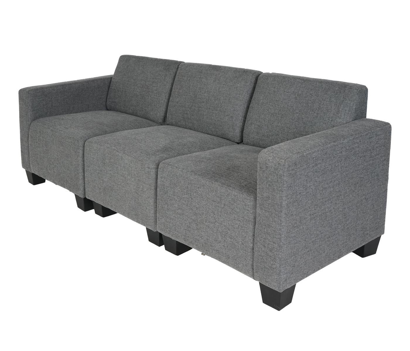 3-Sitzer Moderner und 3 | MCW Kanten Lounge-Stil, Ecken grau grau Teile, Clipsystem, Abgerundete Moncalieri-3-St,