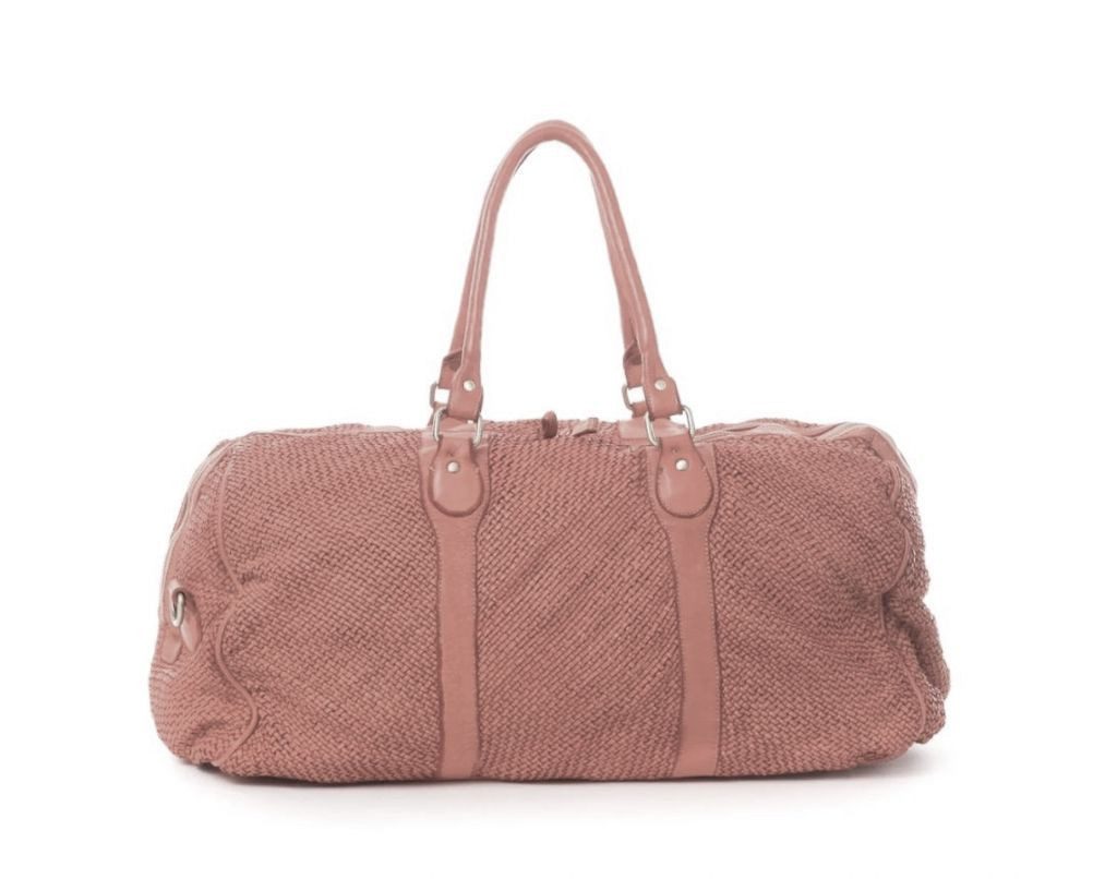 BZNA Weekender Shopper Viona Designer Reise Sport Shopper Schultertasche, geflochtenes Leder