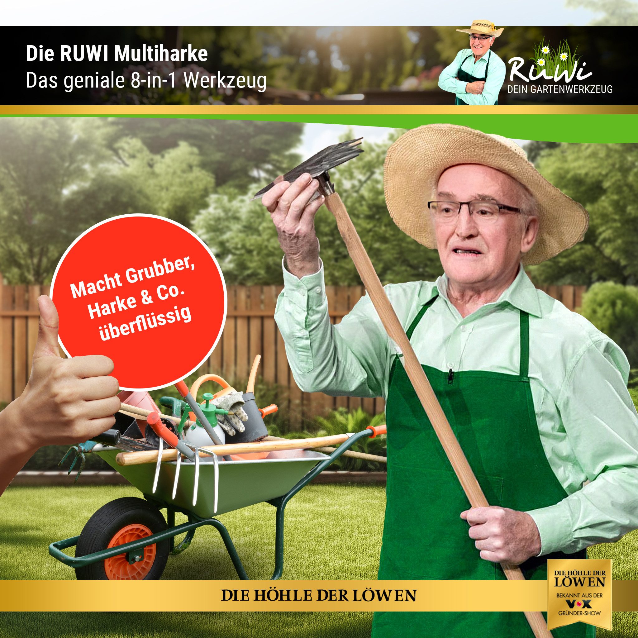 miweba Gartenhacke RUWI Hacke 8in1 Gartenhacke, günstig online kaufen