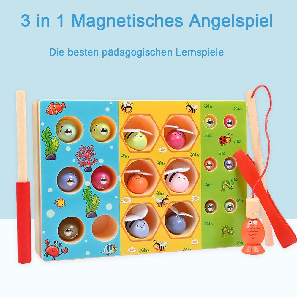 zggzerg Stapelspielzeug (1-tlg) Kinder1 bis Motorikspielzeug für in Angelspiel Jahren, Montessori 3 1 6